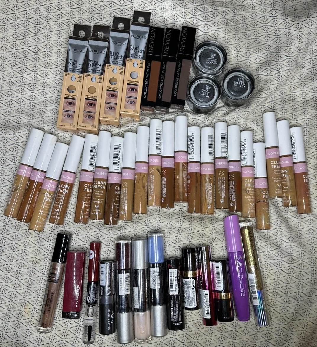 44 Mixed Makeup Lot-Revlon , Covergirl Clean Fresh , L’Oreal .. Wholesale $400+