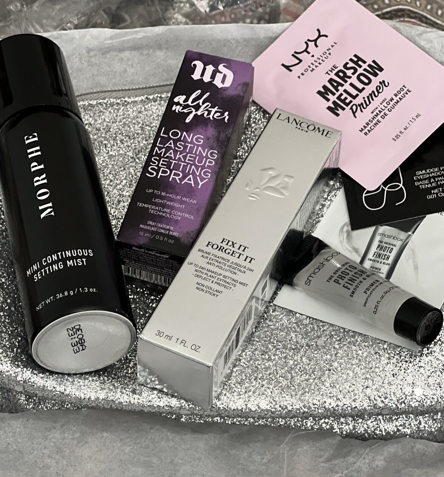 Setting Spray Primer~Urban Decay~Smashbox~MAC~Morphe~Lancôme Fix~Mario Badescu