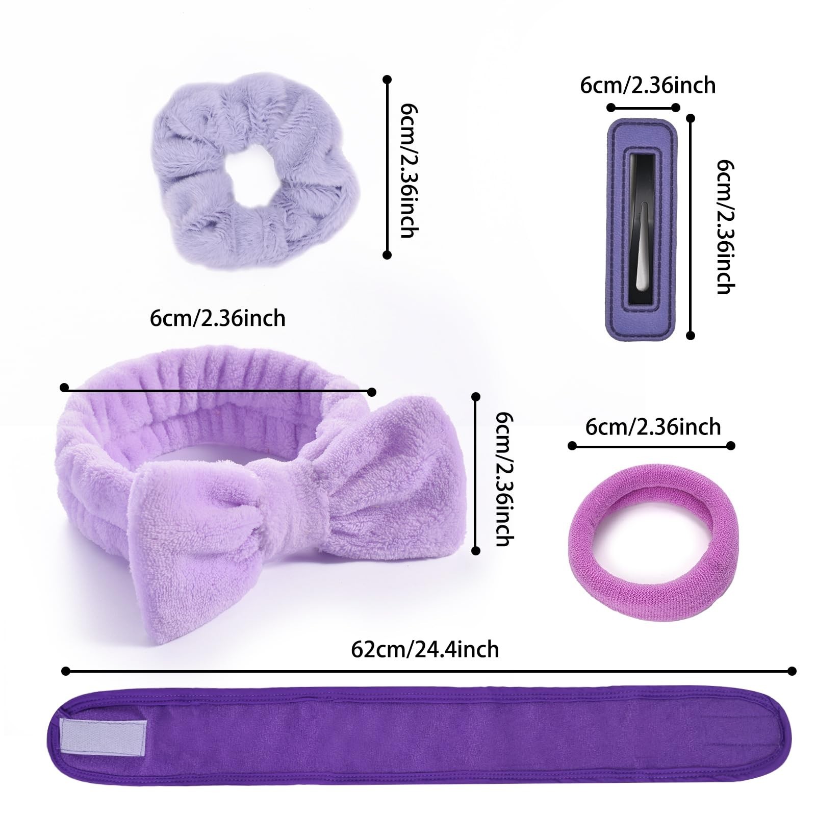 20 Piece Spa Set, Face Wash Headband and Wristband, Bubble Headband, Gifts fo…