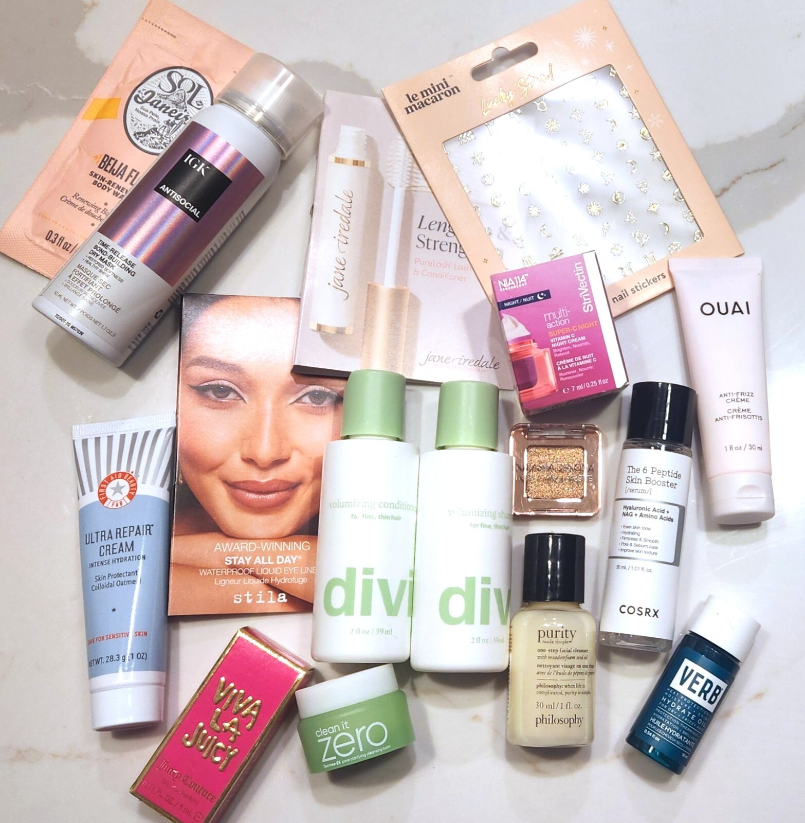 Makeup Fragrance Hair set Denona eye Janeiro Juicy Ouai CosRX FAB Stila IGK x16
