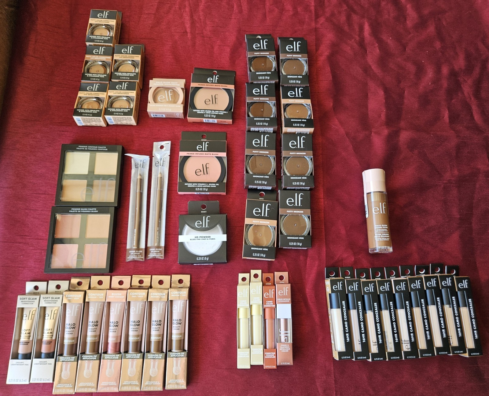 43 Pc Mixed ELF Makeup Wholesale Lot E.l.f. SEALED BRAND NEW Blush Gloss RARE!💄