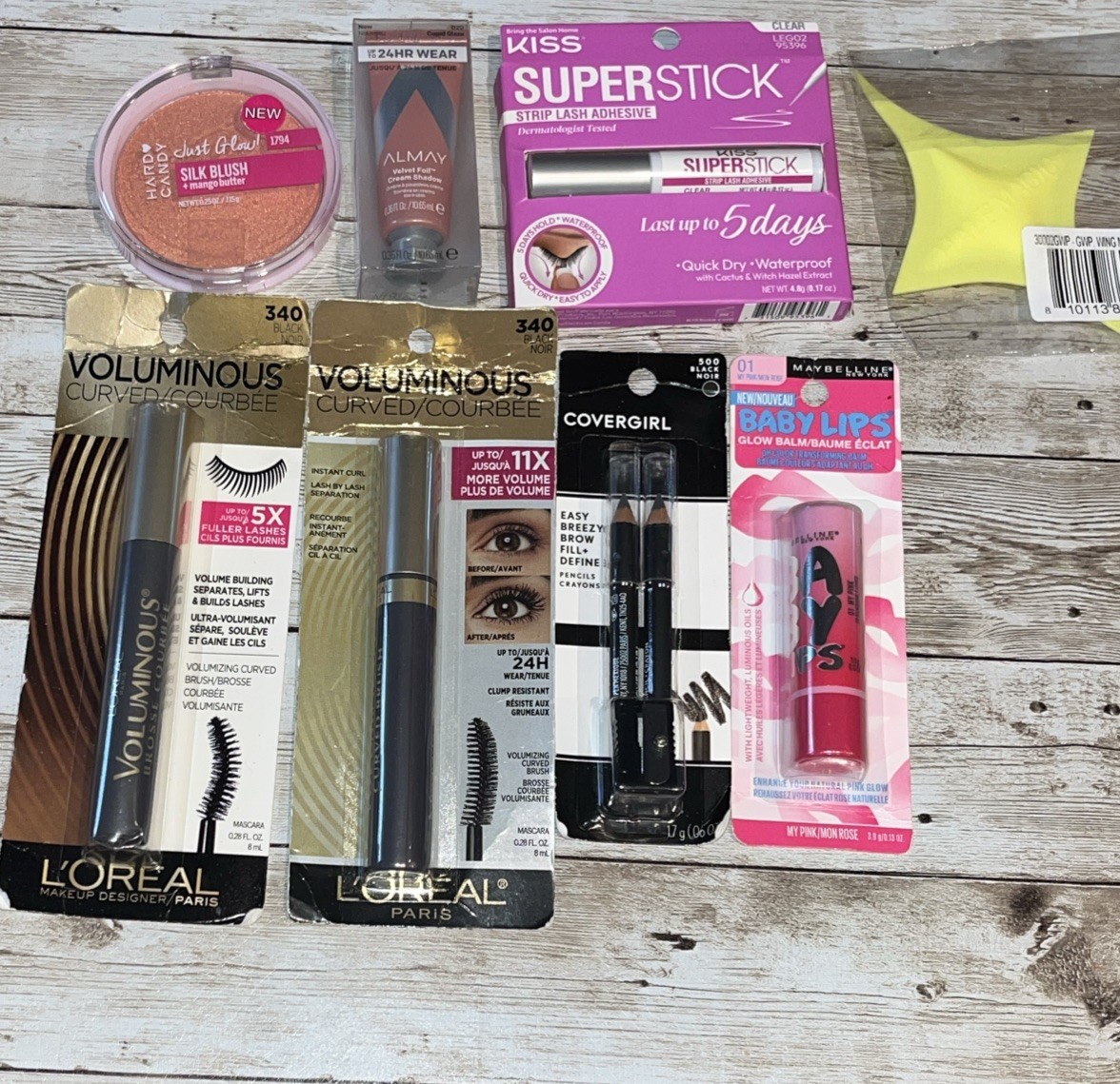 Makeup Lot L’Oréal, Almay, Kiss, Covergirl 8 New In box Pieces