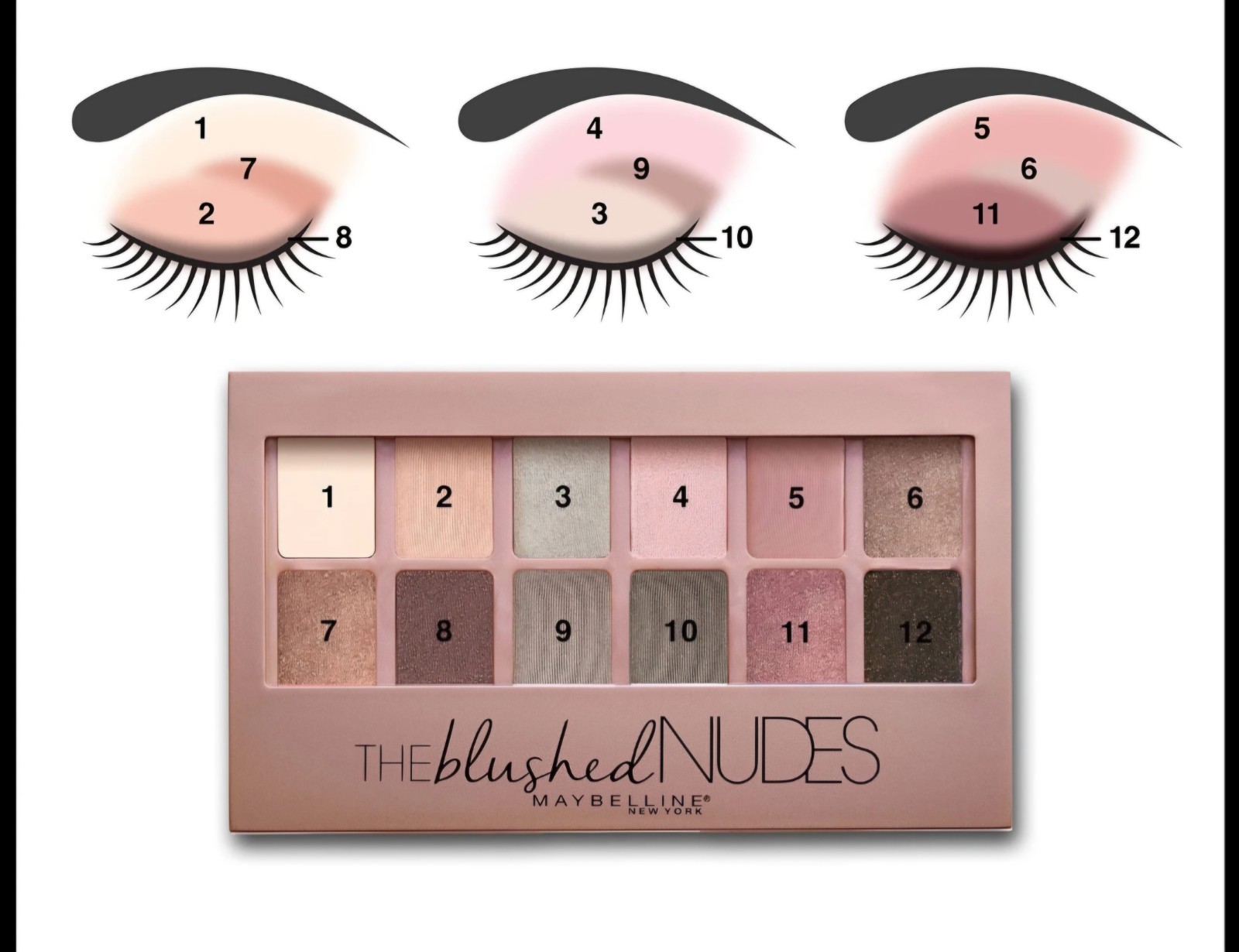 Maybelline Eyeshadow, THE BLUSHED NUDES New Sealed