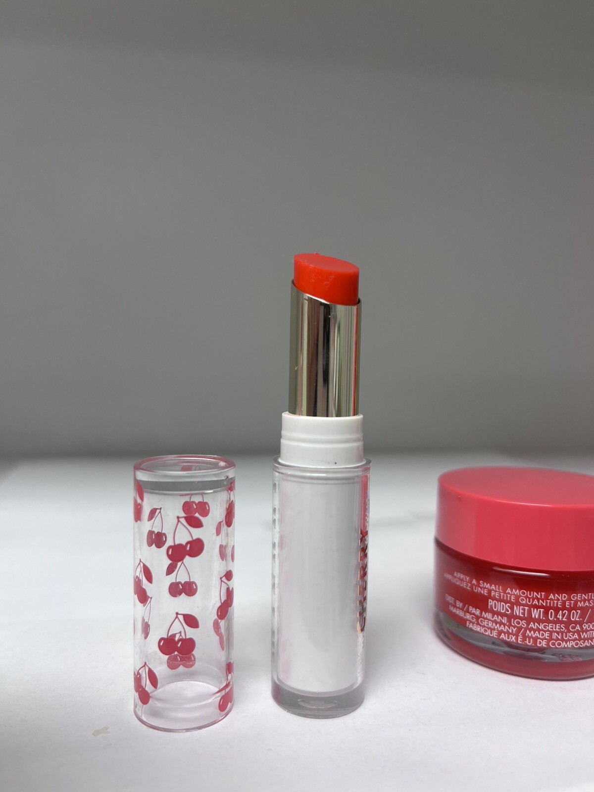 Milani Face Lip Care Set Lipstick Lip Scrub Exfoliating Brightening Mask Cherry