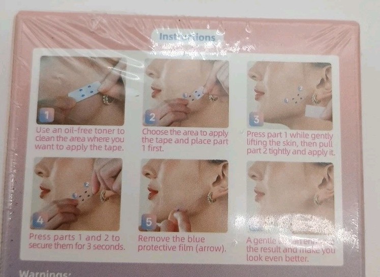 120 Pcs Invisible Face Lift Tap Strong Adhesion, Breathable V-LineLifting Strips