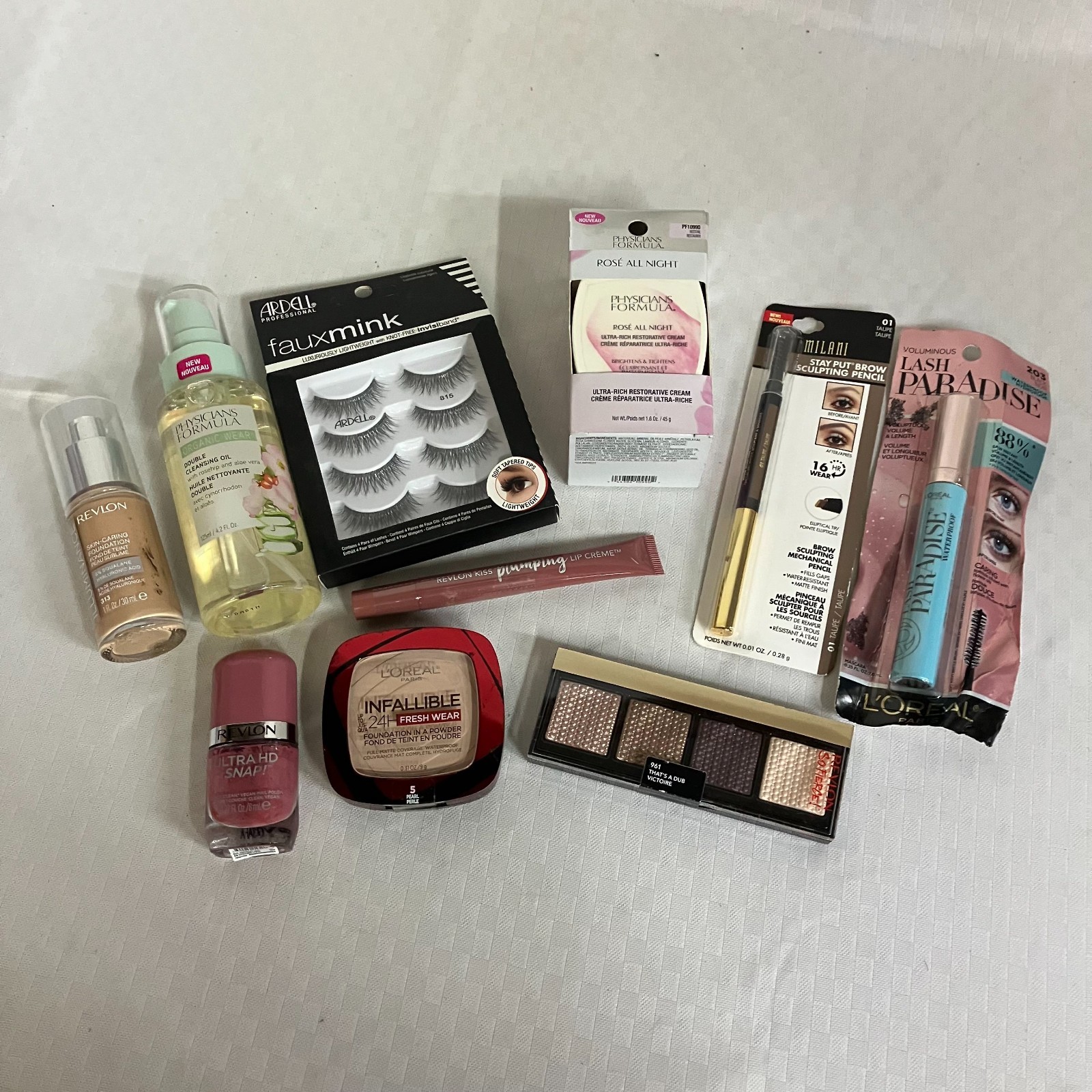 L’Oréal Revlon Ardell Milani Physicians Formula Lot Of 10-Pieces Makeup Set