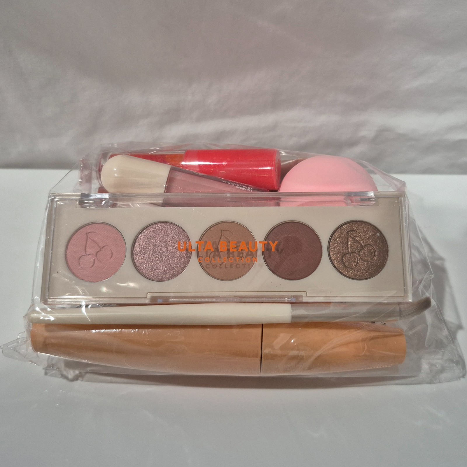 Ulta Makeup Sample Kit with Fuzzy Light Blue Makeup Bag