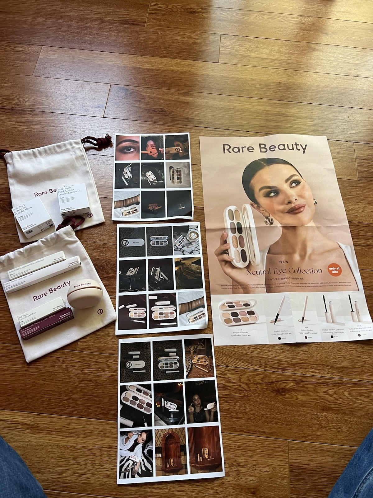 Rare Beauty Selena Gomez 7pc PR Haul Ulta Poster 2 Pouches NIB Limited Edition