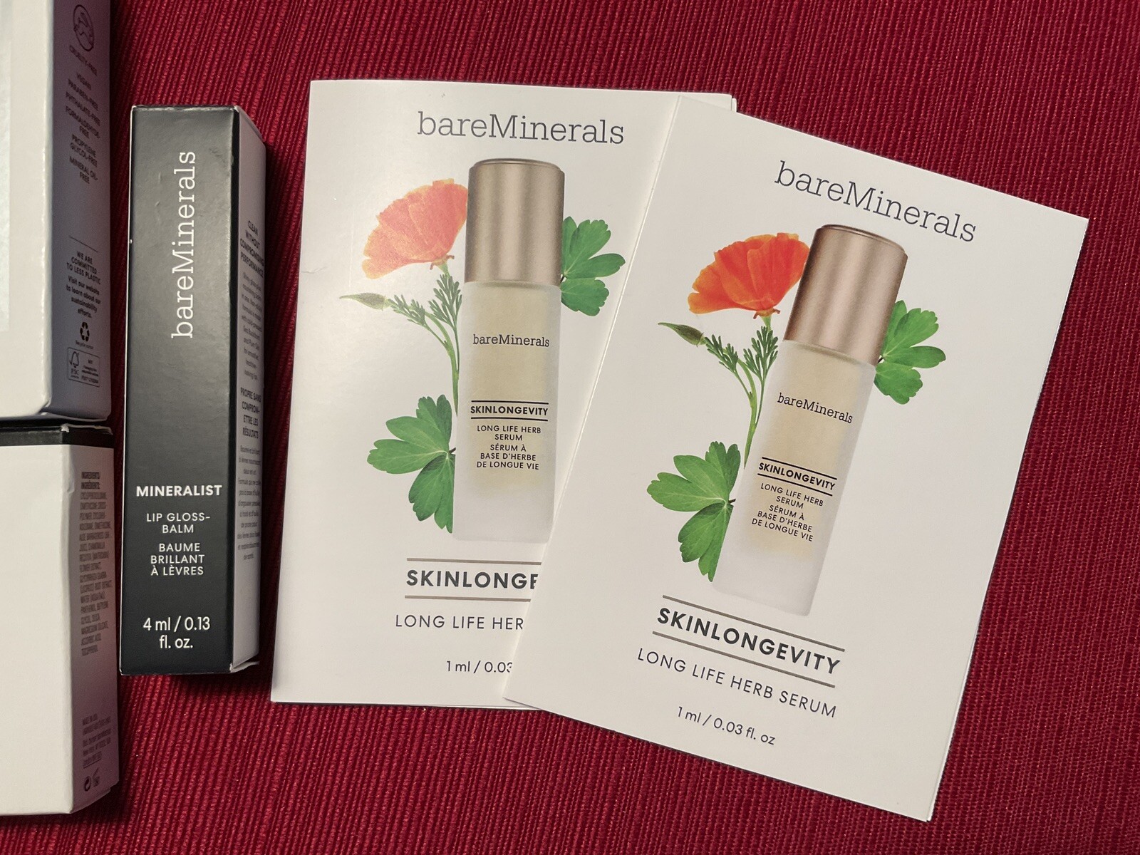 NEW BARE MINERALS LOT 7 LUX SERUM BRONZER & FULL SZ MINERALIST LIP GLOSS CLARITY