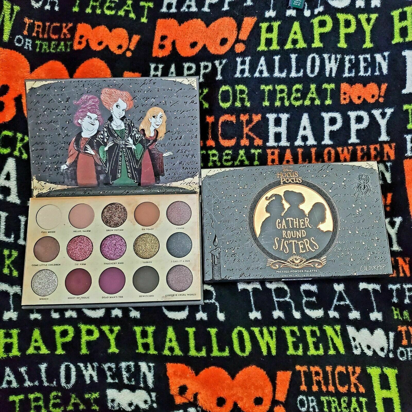 Colour pop X Hocus Pocus Make Up Eyeshadow, Lipstick, Mirror, Candle Collection
