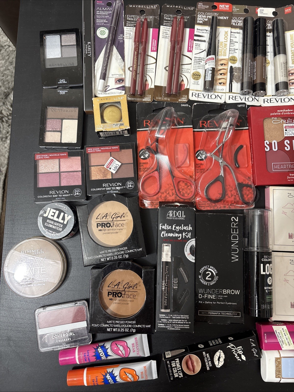 Mixed make up bundle creamy Revlon Maybelline LA Girl Rimmel Ardell NYX &70 pcs