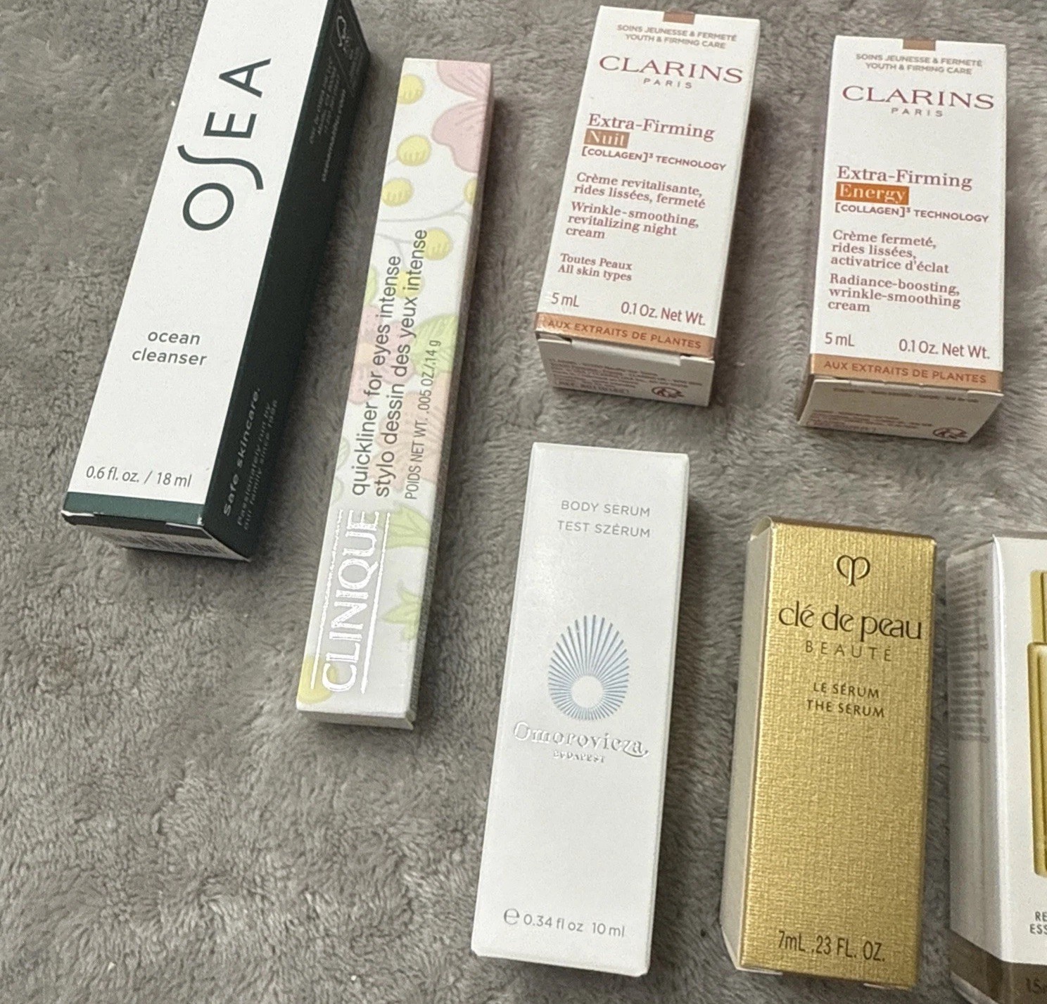 Lot 12 Pc ULTA BEAUTY High-End Skincare & Beauty Sample Lot w/ Cosmetic Bag