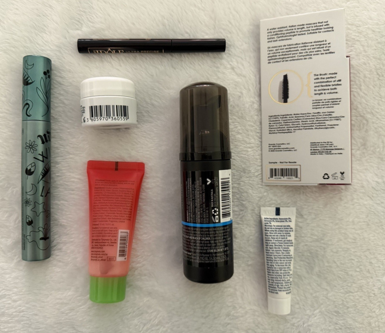 Mixed Assorted Beauty Products Makeup Skincare 40-Pc Lot Mini Travel Sample +Bag