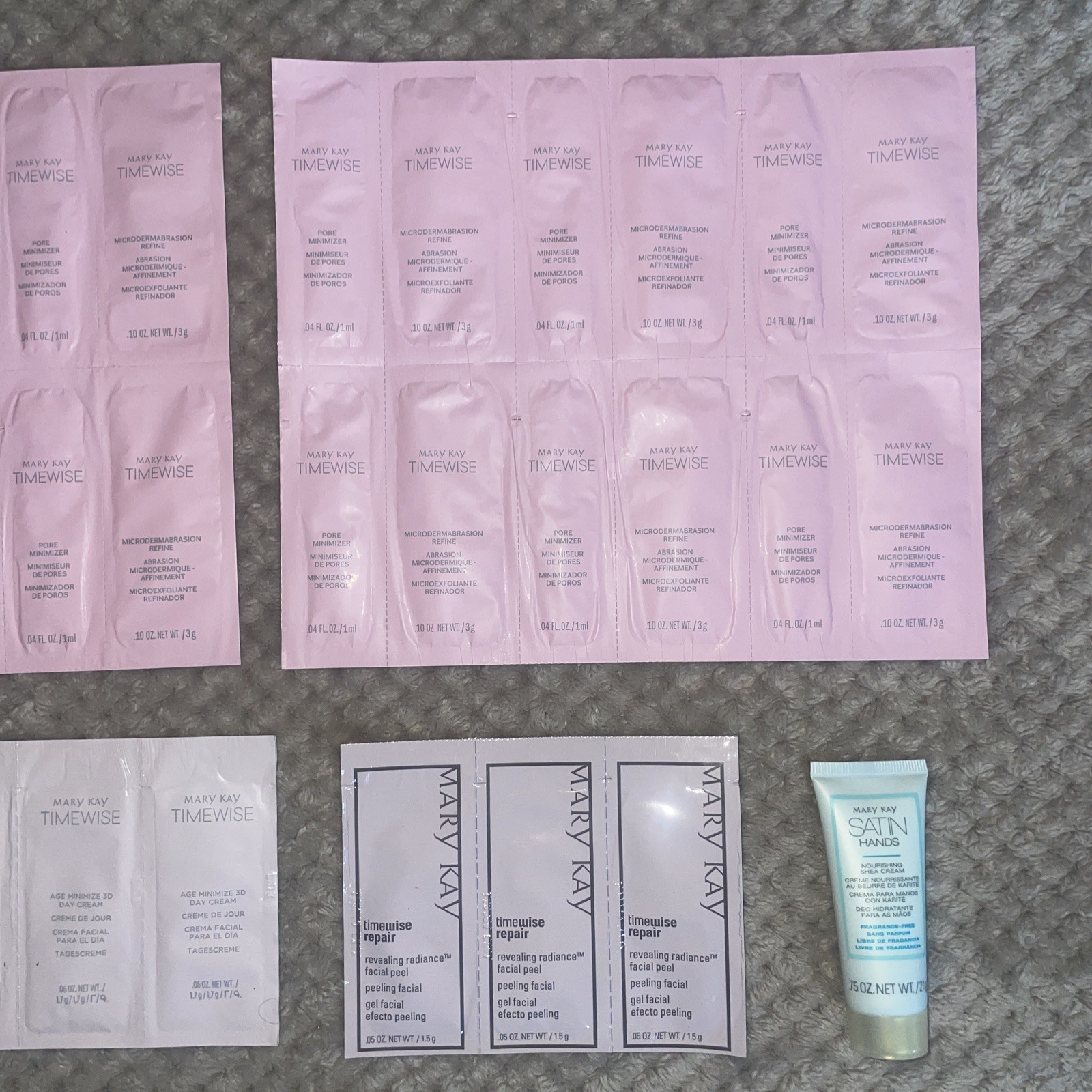 MARY KAY SAMPLES LOT Skincare Timewise Satin Hands Clearproof Clay Mask