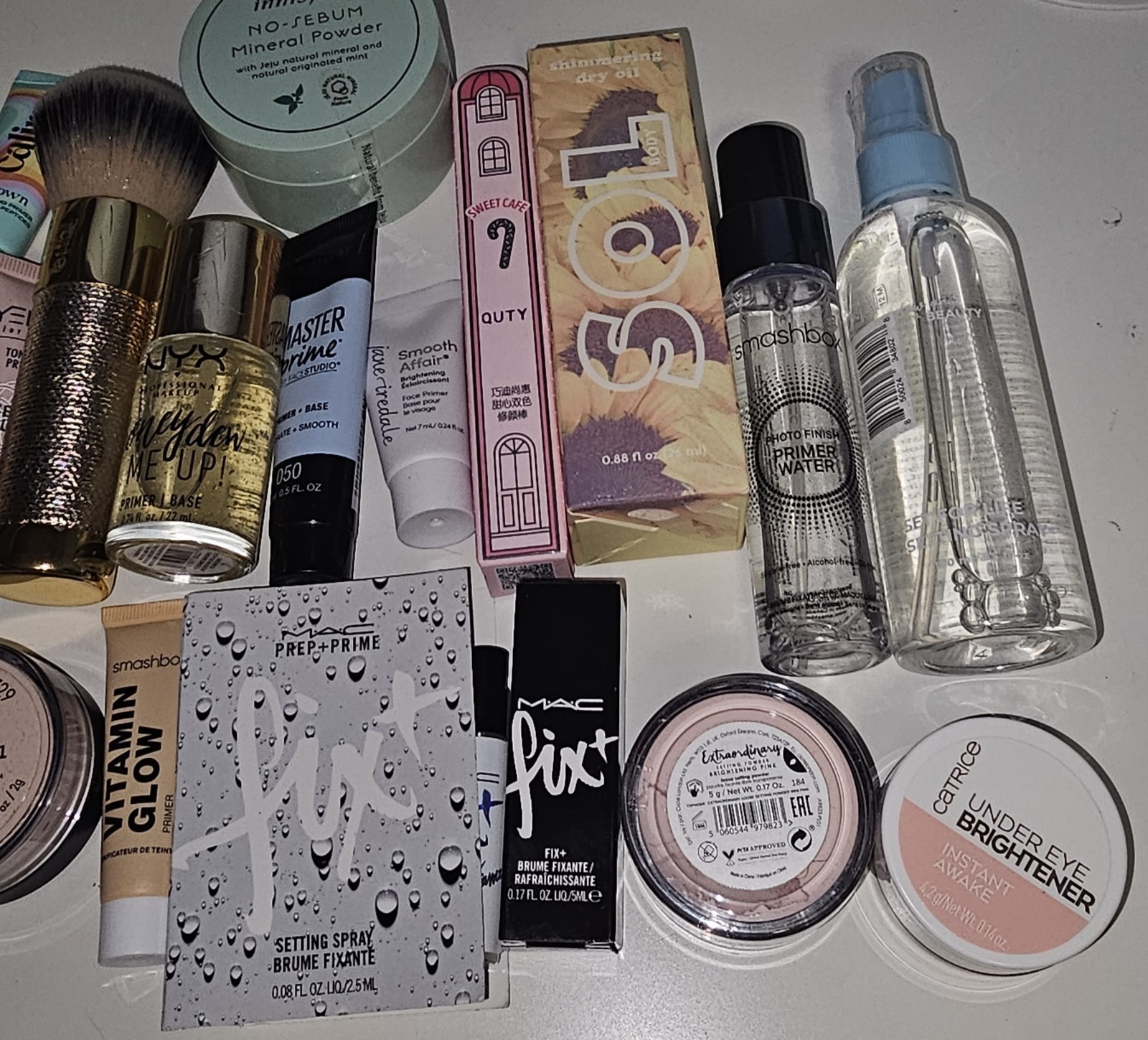 HUGE Lot / Bundle 55+ Piece Face Makeup – Primer * Setting Spray * Baking Powder