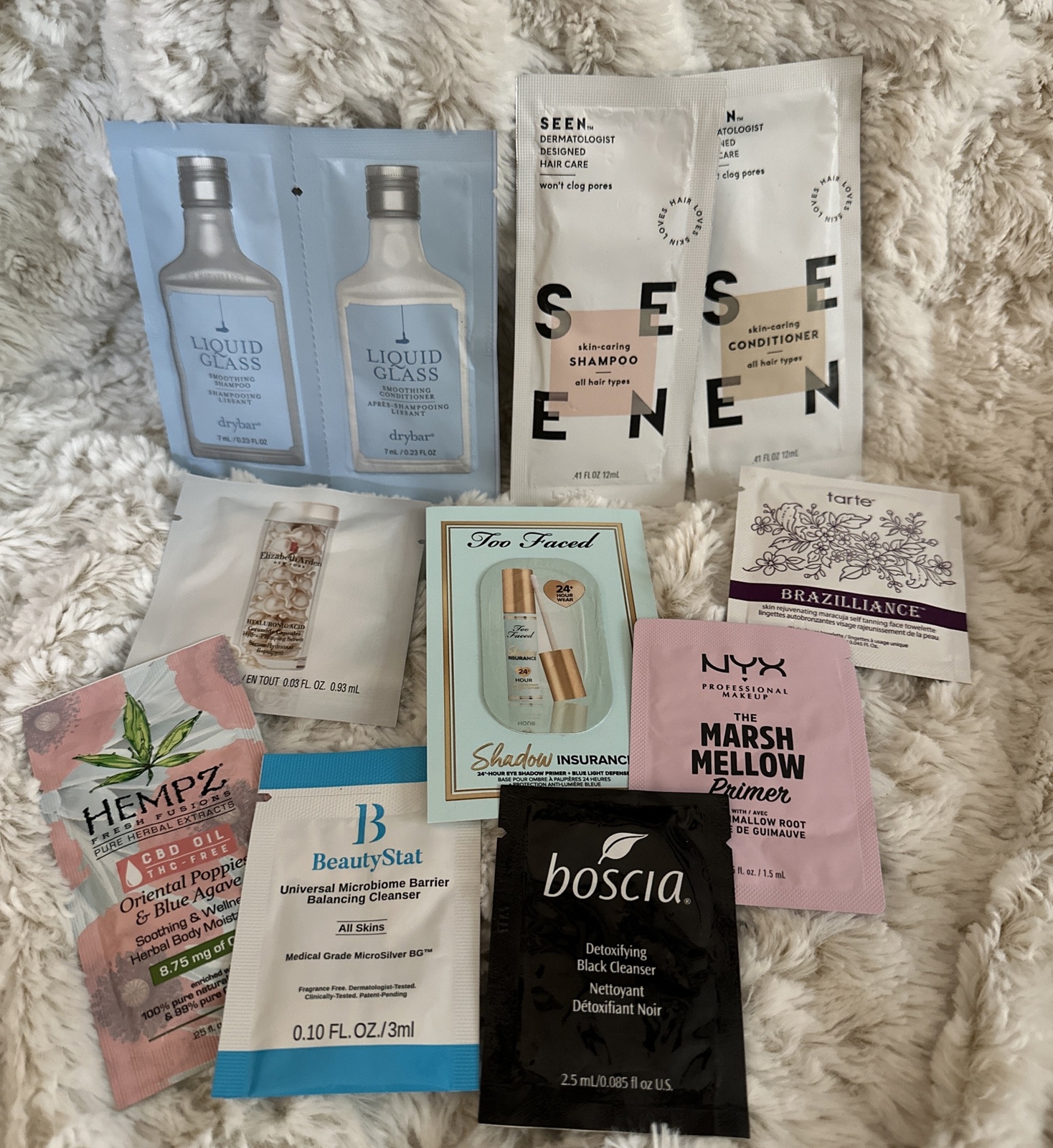 High end luxury sample lot Hair, Skin, Face, Tan, 10 Total