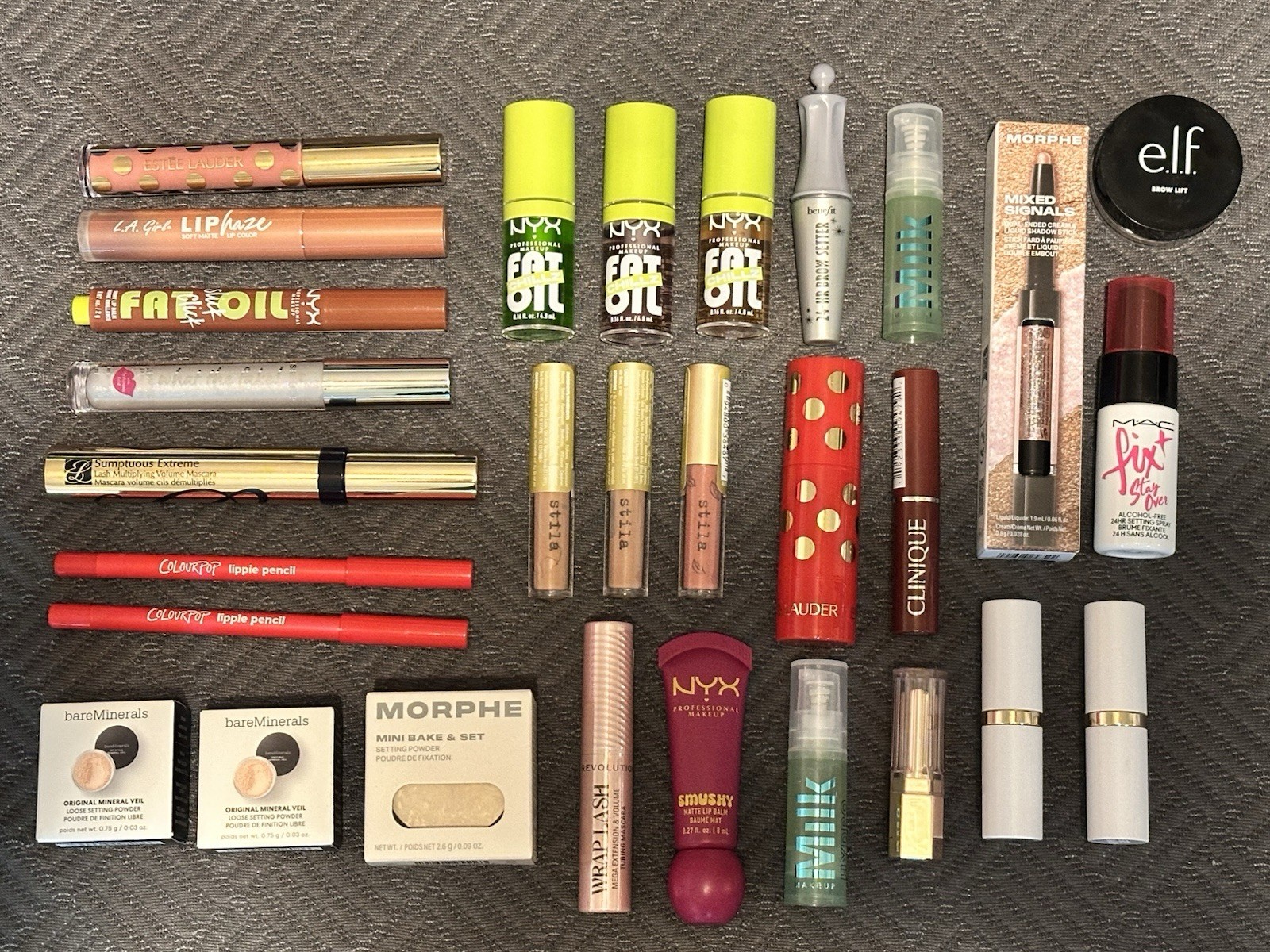 HUGE LOT Mixed Makeup FULL SIZED Sample Sized Mixed Brands NARS MAC Benefit REM
