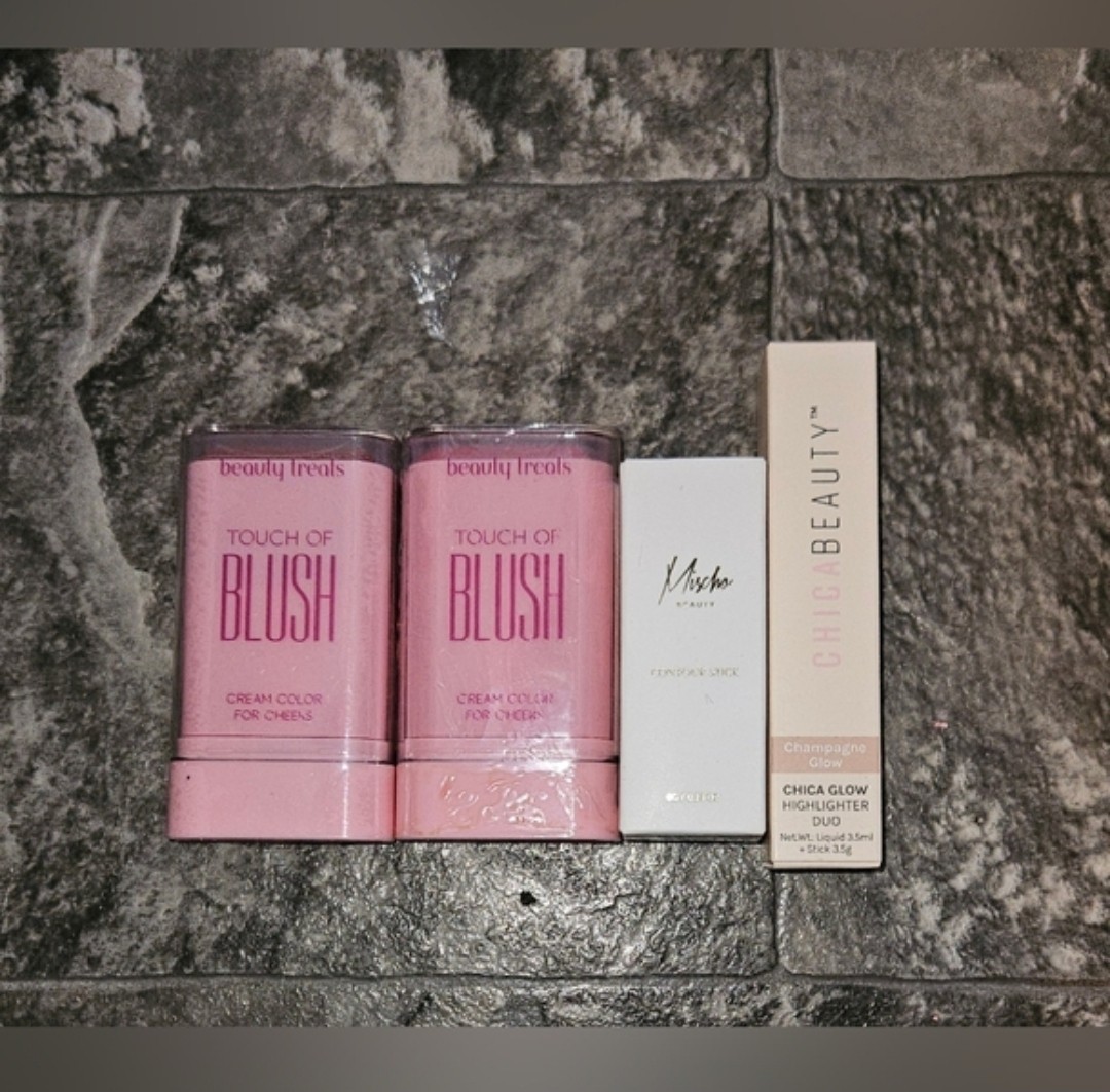 Mischo Beauty Contour Stick, Blush Sticks, Chica Beauty Highlighter Duo BNIB
