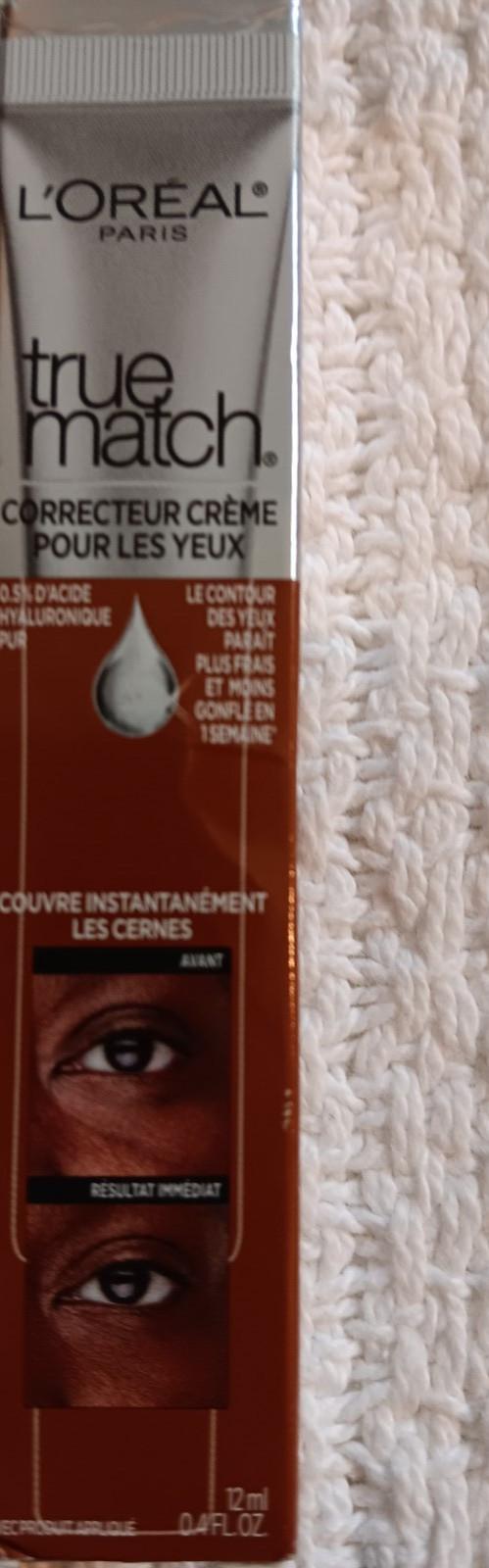 L’Oreal Paris Deep N9-10 Eye Cream Concealer Lot Hyaluronic Acid Depuffer 0.4 oz