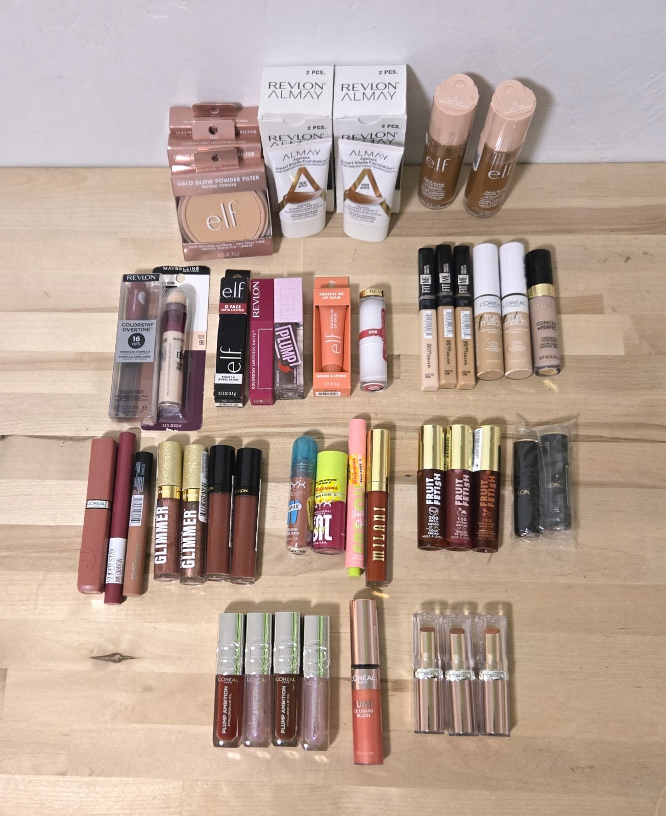48 Pc Mixed Makeup Wholesale Lot – Revlon Elf Maybelline L’Oreal Milani Nyx