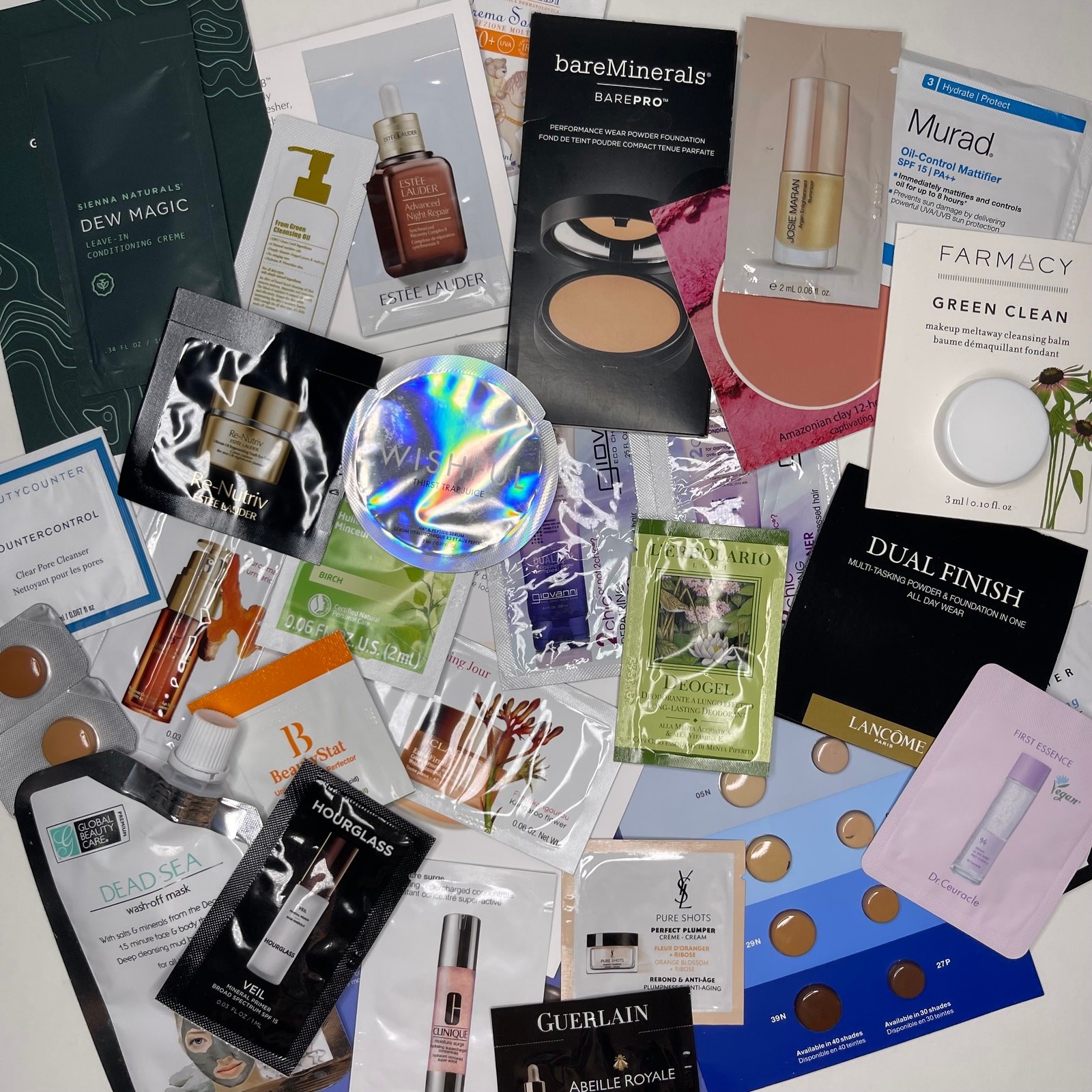 MAKEUP BEAUTY BUNDLE BOX — 25 PIECES! Estée Lauder Hourglass Murad Clinique YSL