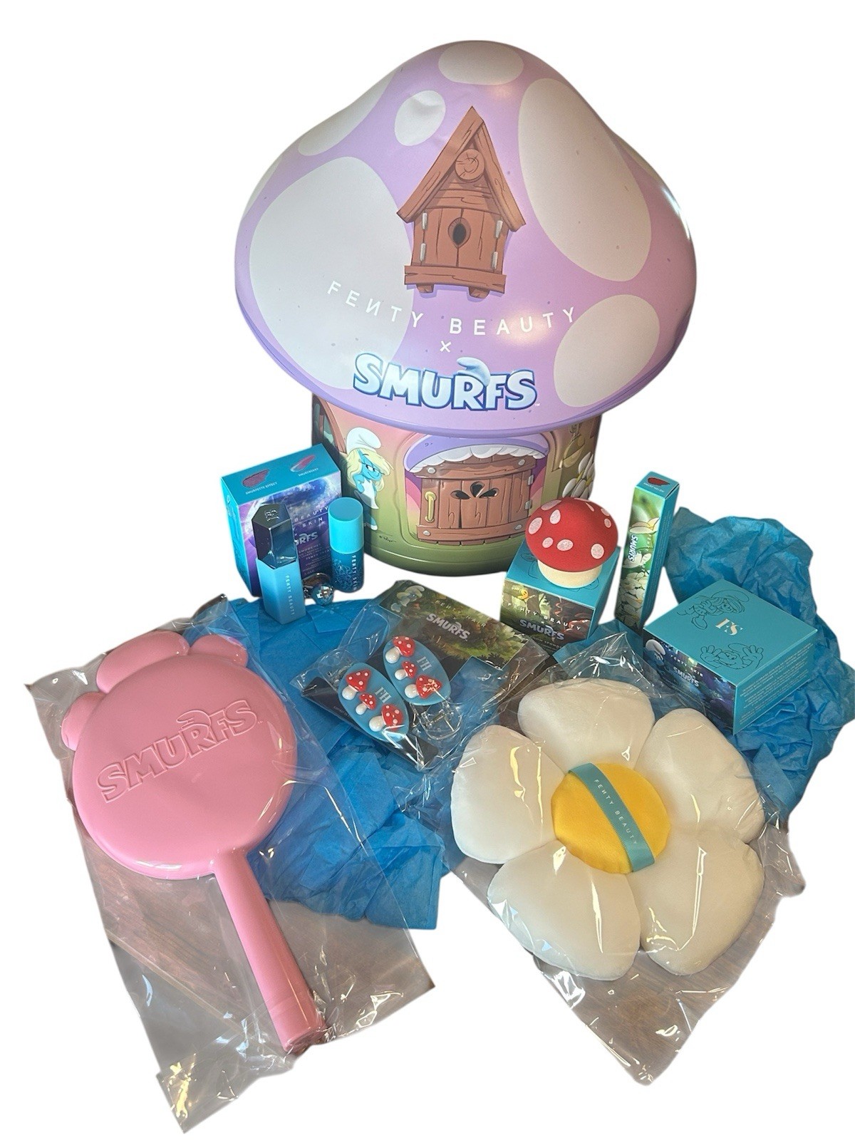 FENTY BEAUTY SMURFETTE-INSPIRED COLLECTION TIN 10 Piece Set. Sold Out!