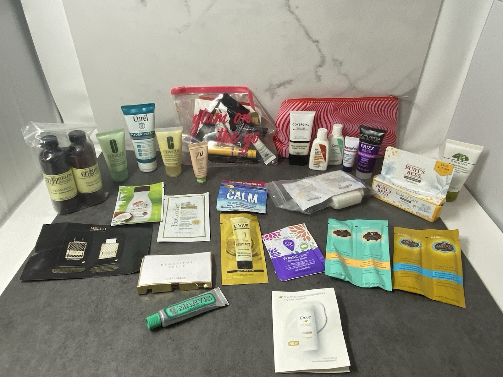 Walgreens Beauty Skincare Products 42 Pc Lot Mini Travel Sample +Bag