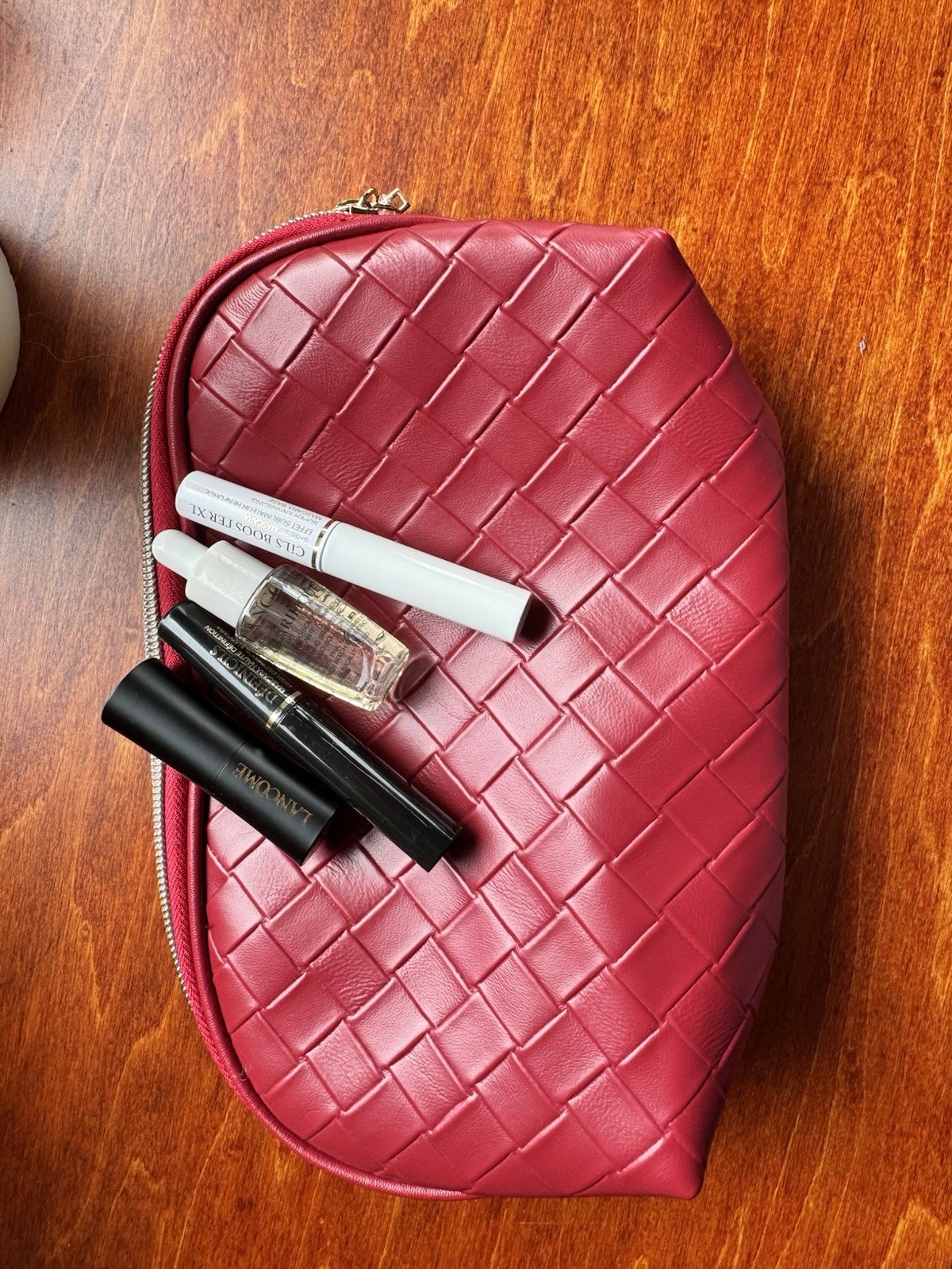 Lancôme Makeup/skincare Bag And Travel Size Lipstick, Clarifique, Mascara & Base
