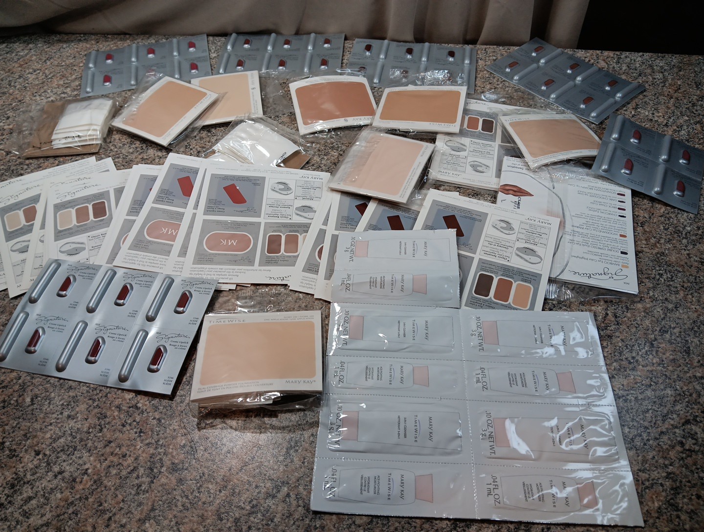Large Lot Mary Kay Consultant Samples Lotions Lipstick Makeup