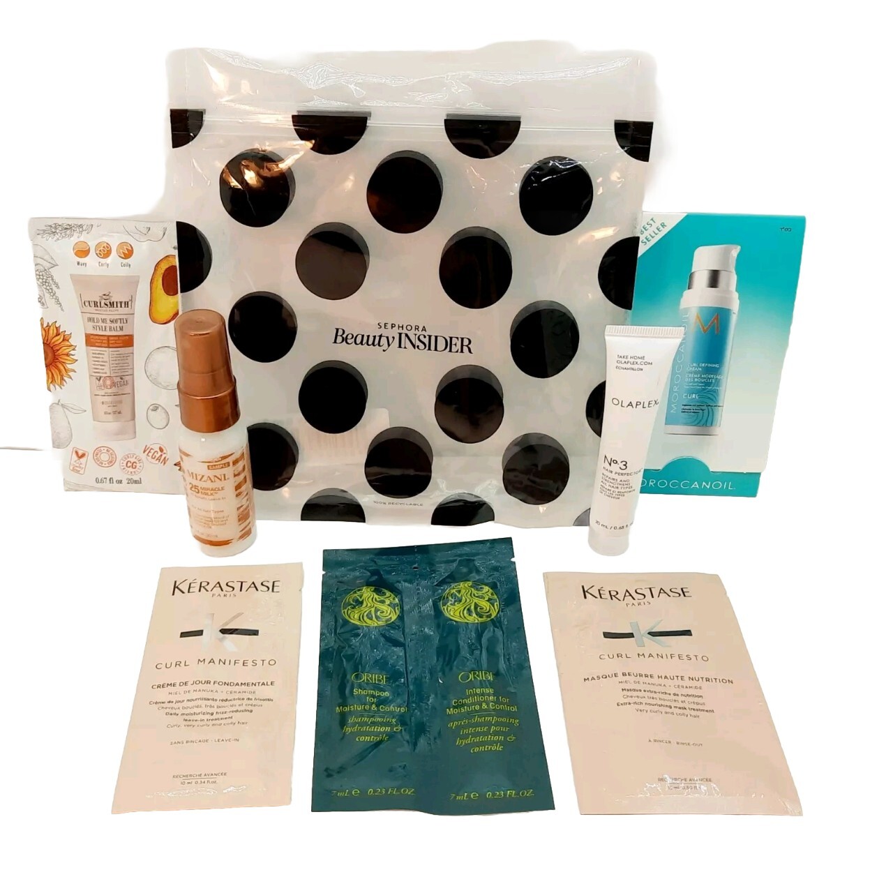 Brand New Sephora Beauty Insider Deluxe Samples Gift Set Black Dot Bag