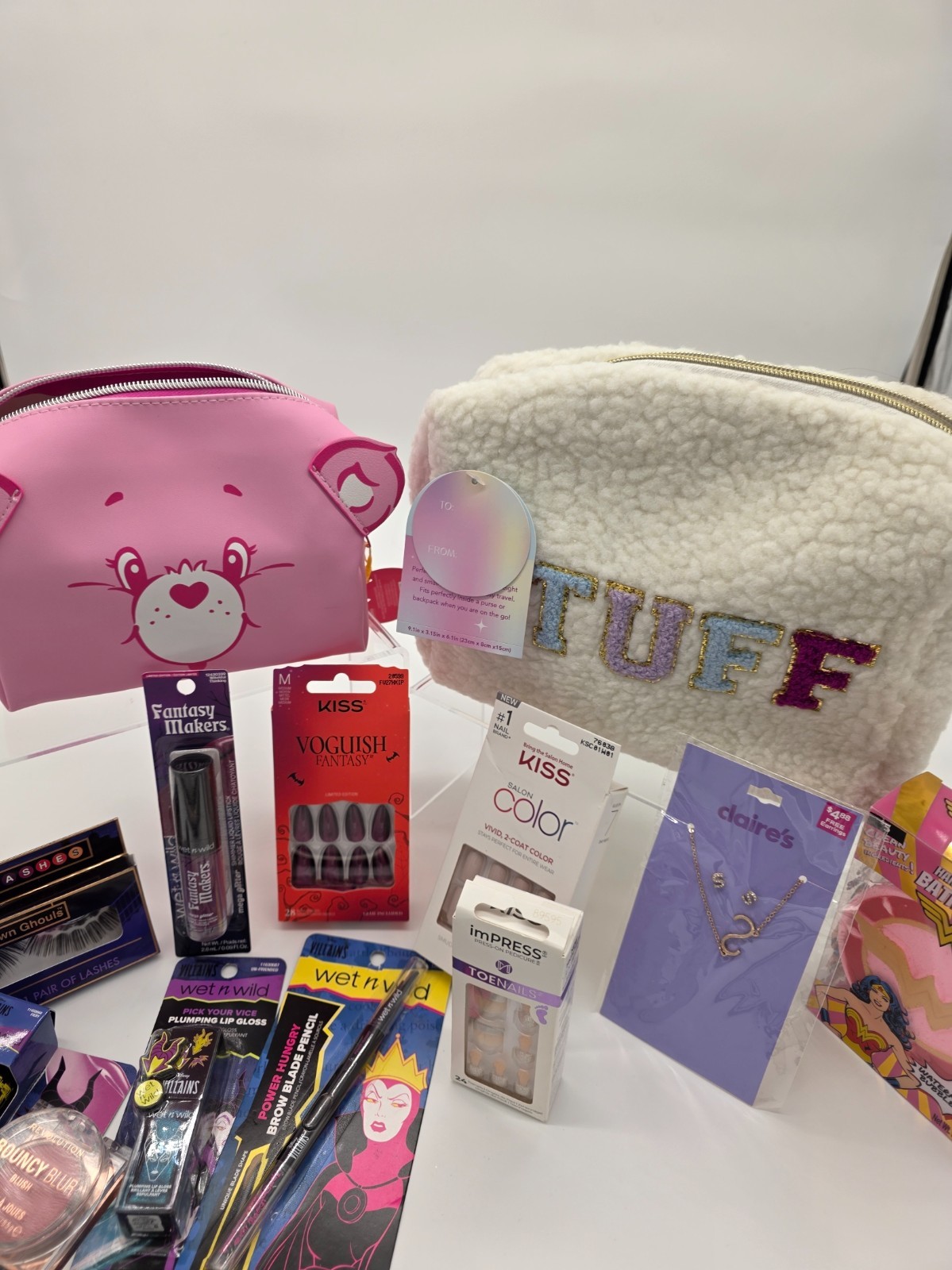 Care Bears Cosmetic Bags + Wet n Wild Villains Beauty Bundle NWT
