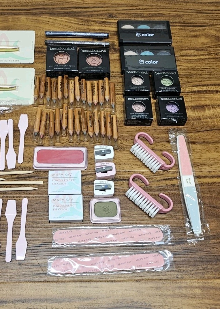 Large Lot Mary Kay Samples Lips Eyes Nails Demonstrator Items Sharpeners Makeup