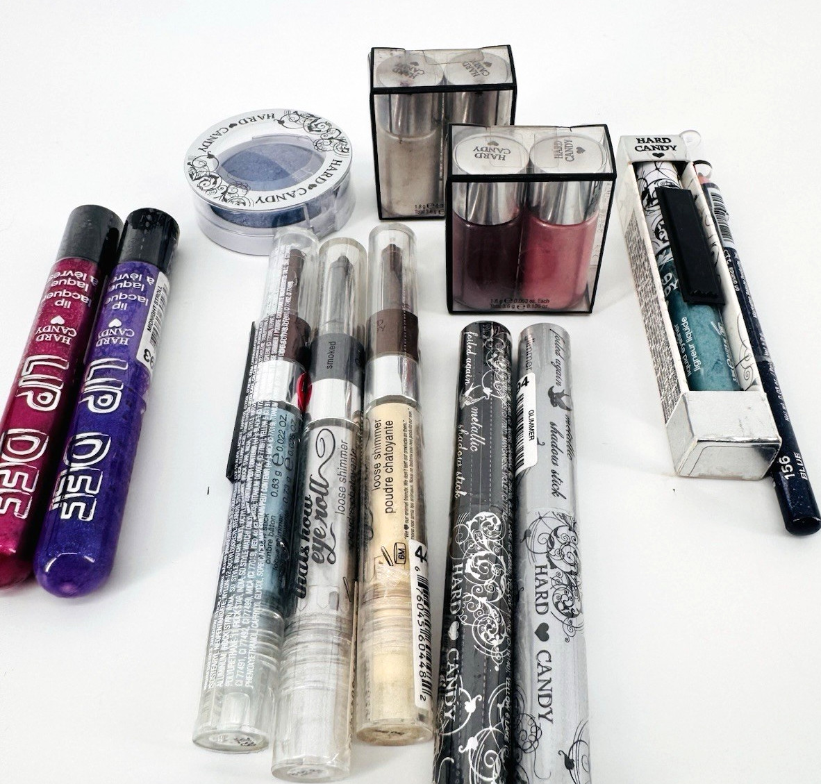 Lot Of 12 Makeup Hard Candy Eyeshadow, Lip Gloss, Liner FREE Shipping GREAT GIFT