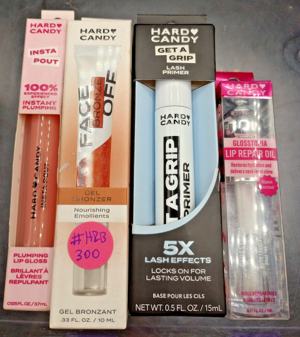 (LOT OF 4) Hard Candy Assorted – Face / Lash Primer / Lip Gloss – #H&B 300
