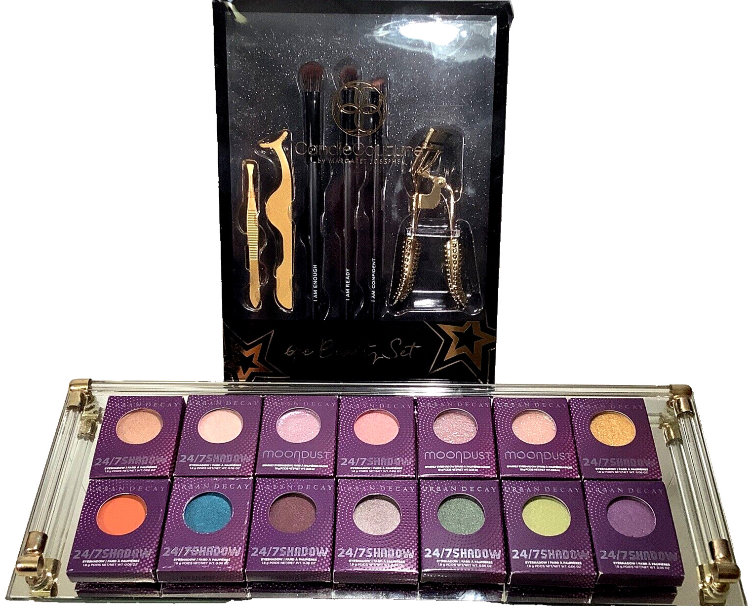 Urban Decay Eyeshadow Lot of 14 Shades- NIP -NRFB & 6Pc Beauty Set w/Mirror Tray