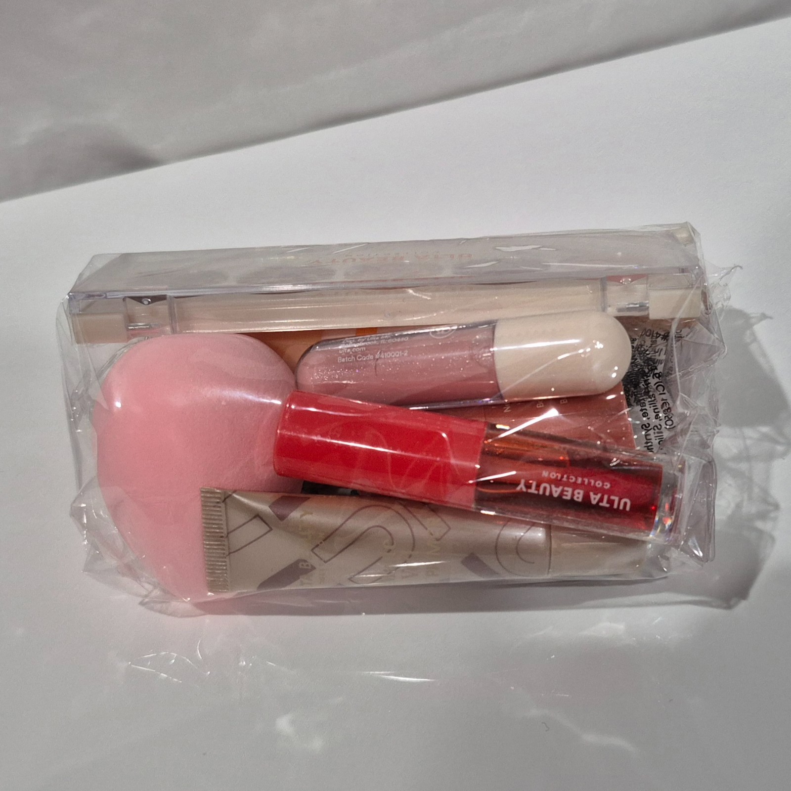 Ulta Makeup Sample Kit with Fuzzy Light Blue Makeup Bag