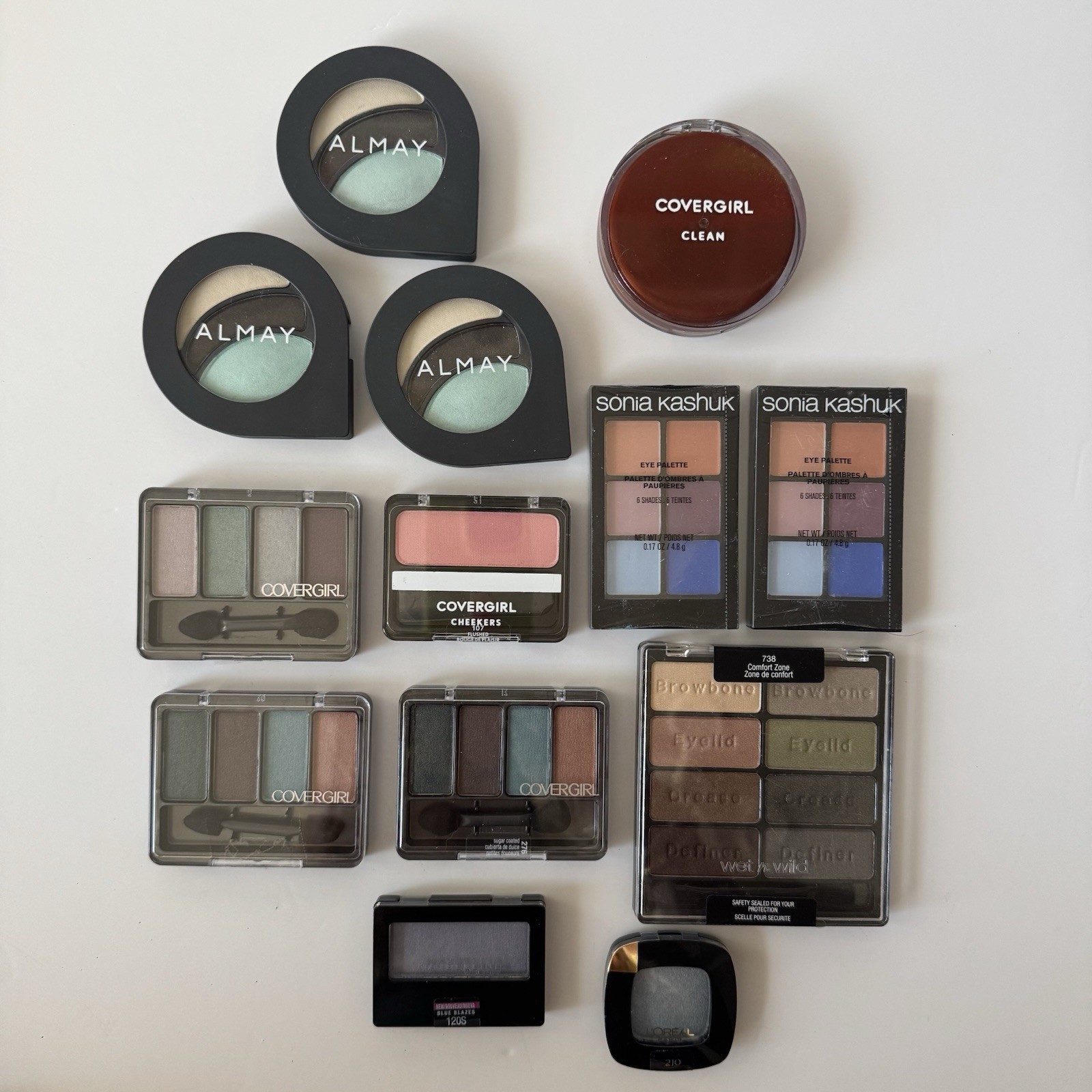 New Drugstore Makeup Lot Almay CoverGirl Sonia Kashuk Wet N Wild 12 Pc