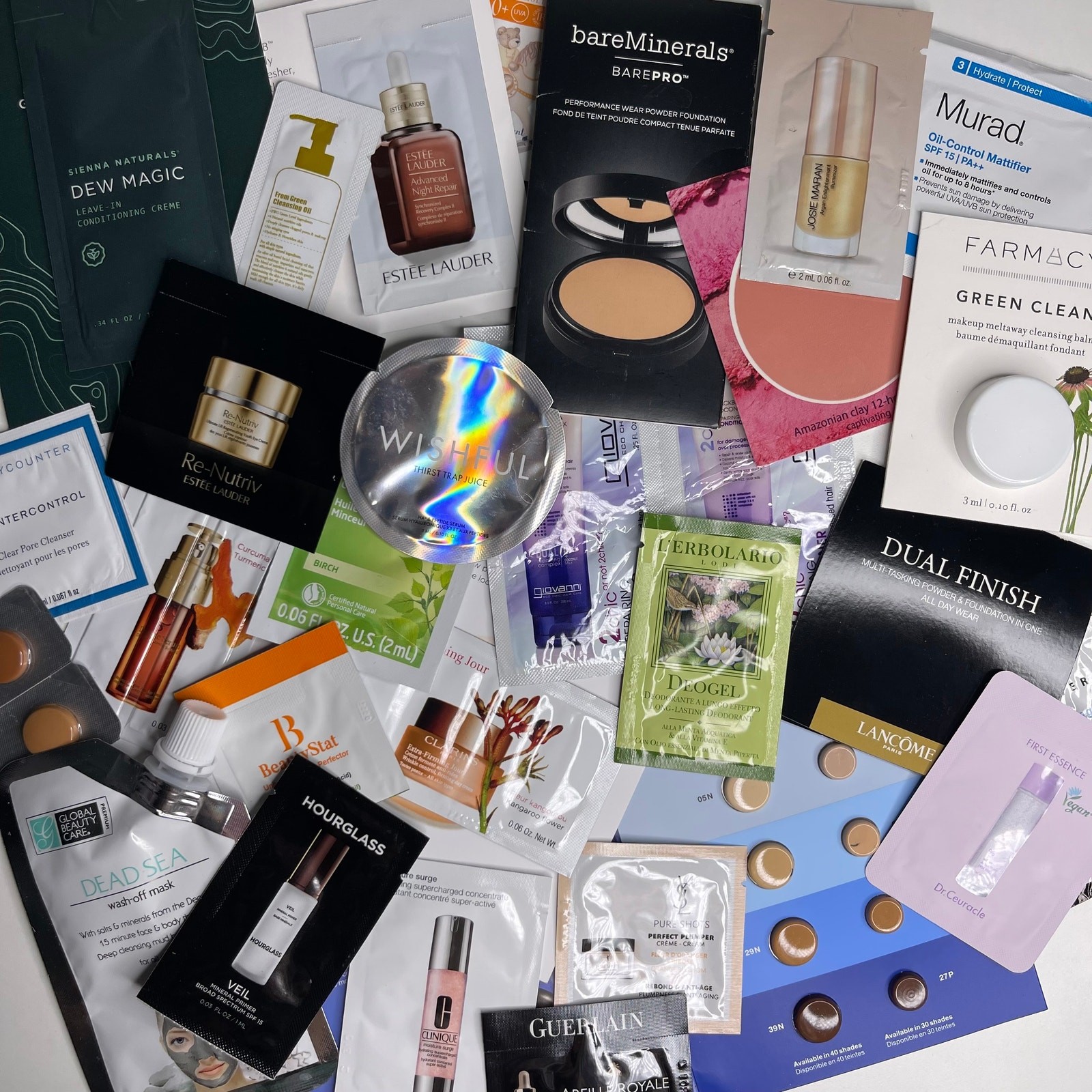 MAKEUP BEAUTY BUNDLE BOX — 25 PIECES! Estée Lauder Hourglass Murad Clinique YSL