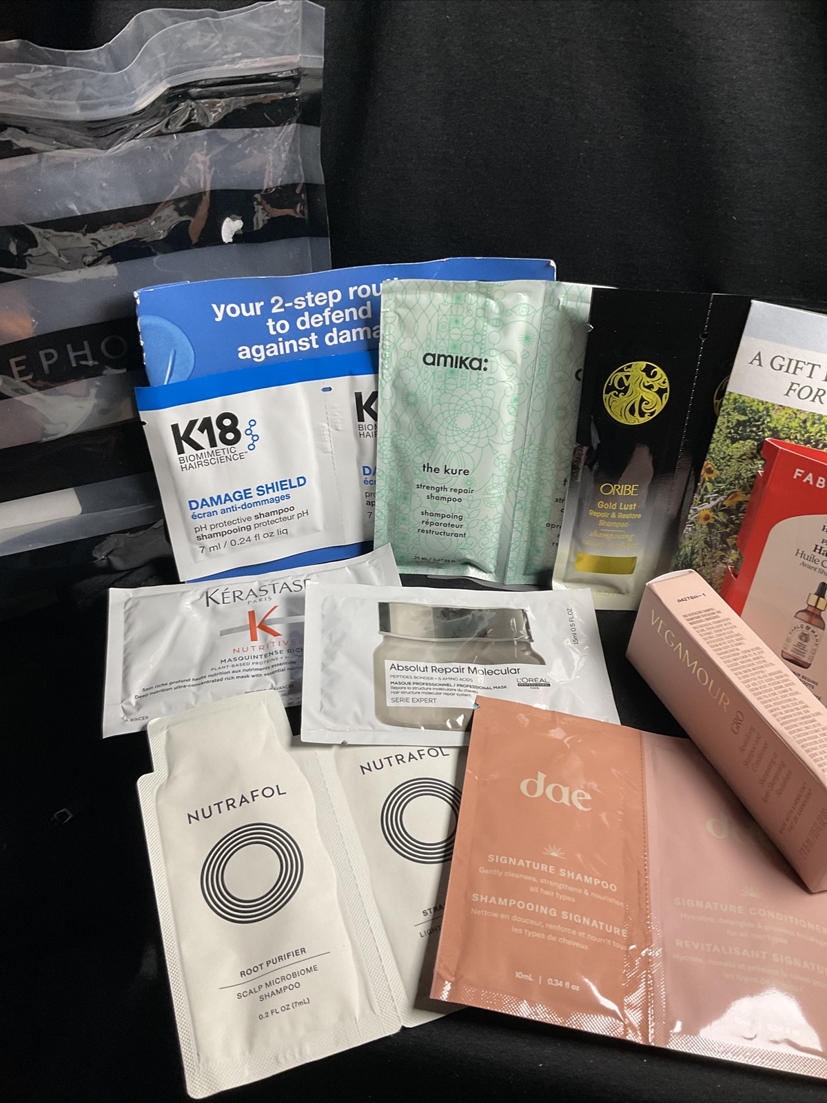 SEPHORA 15 piece HAIR CARE ANIMATION Sample Bag