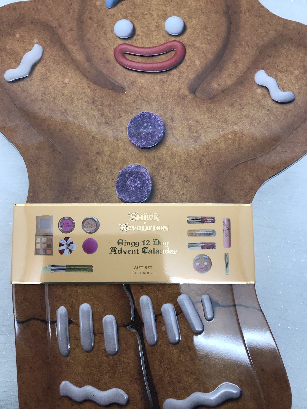 Shrek X Revolution Gingy 12 Day Advent XMAS Calendar NEW NIB LIMITED EDITION TIN