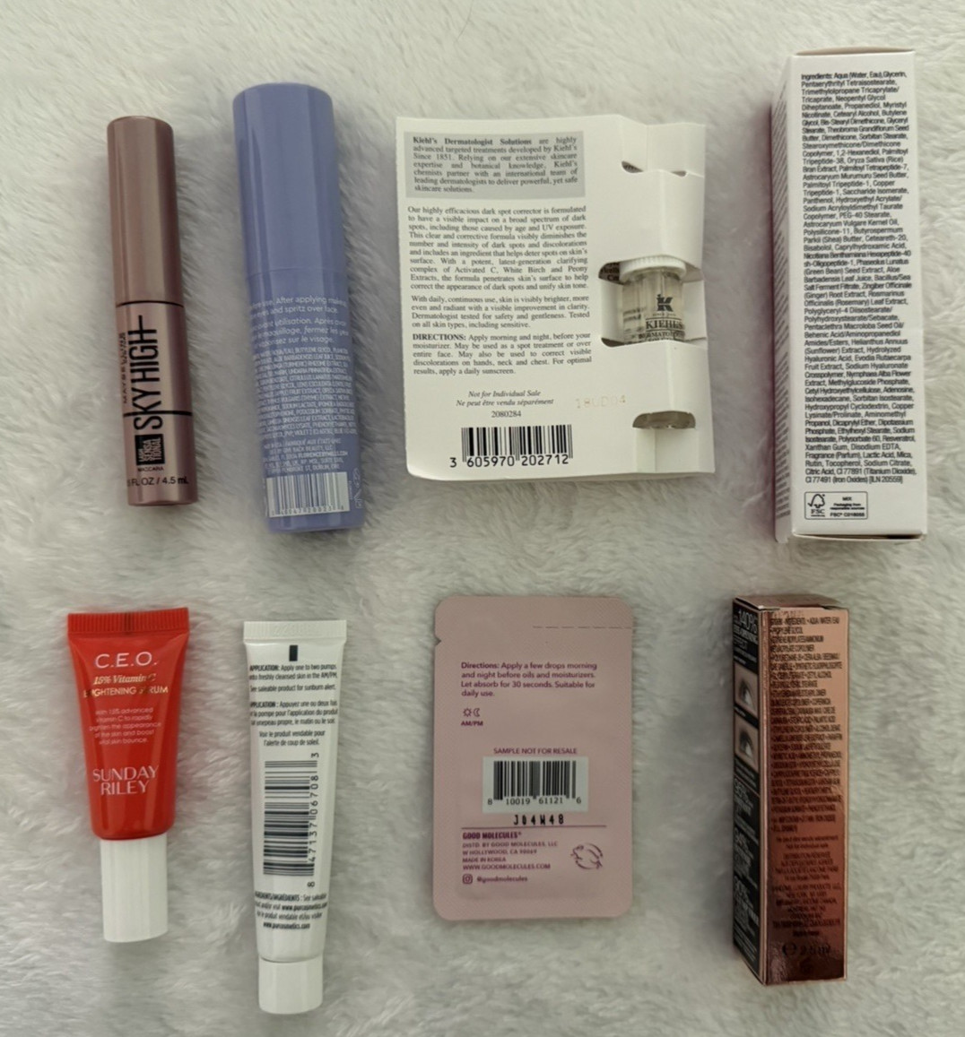 Mixed Assorted Beauty Products Makeup Skincare 40-Pc Lot Mini Travel Sample +Bag