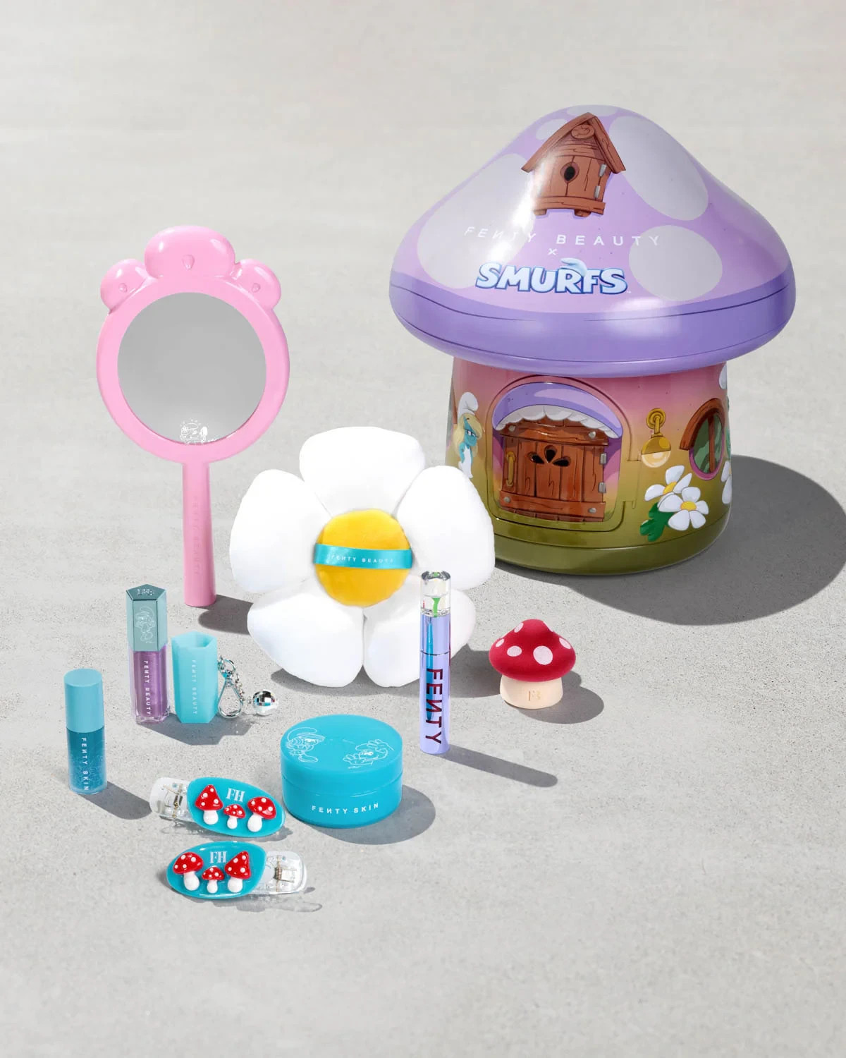 NEW! Fenty Beauty x Smurfs – The Smurfette Collection Tin 10 Pc Set Limited