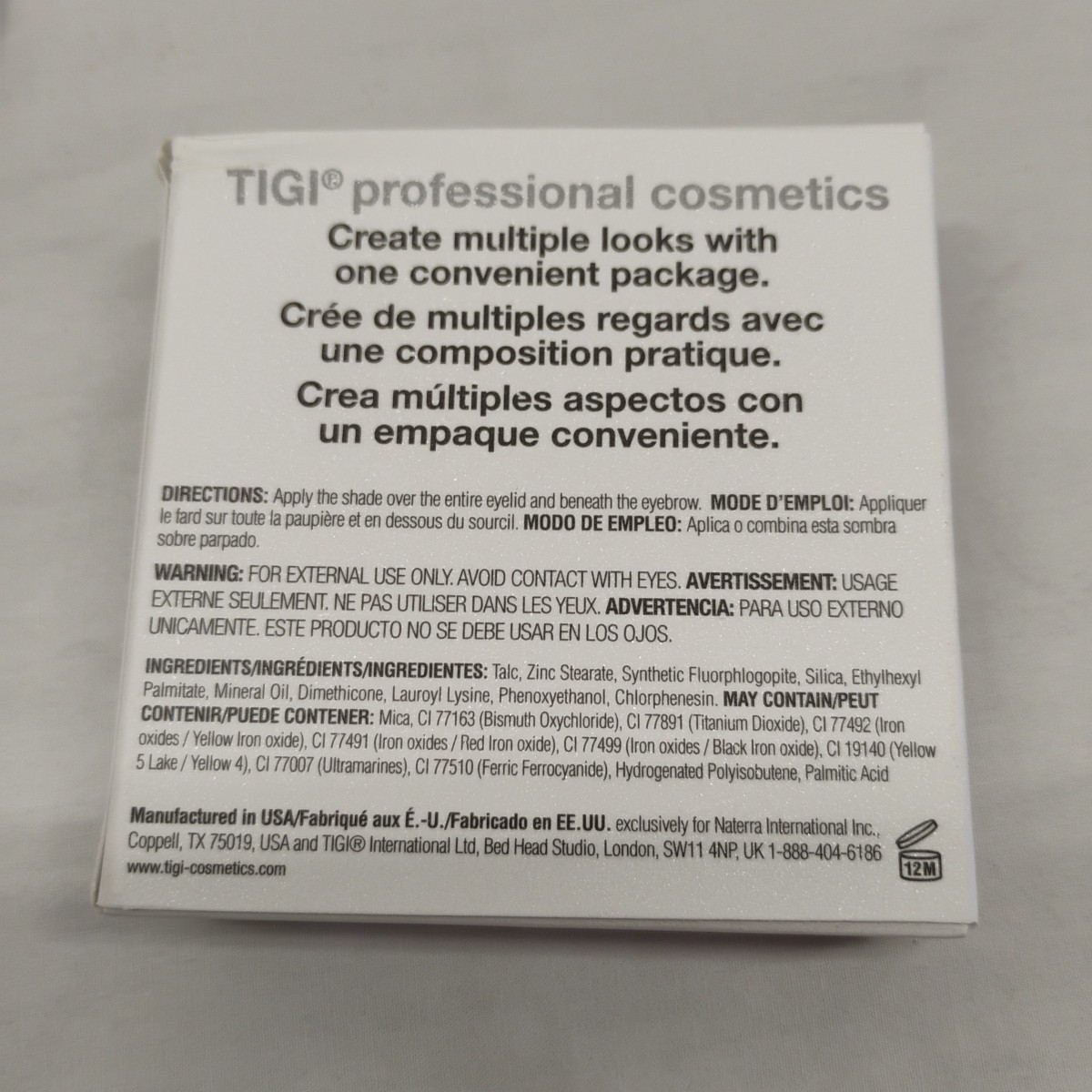 Tigi Professional Cosmetics 5pc Lot Eye Maker Up Remover Foundation Eye Shadow