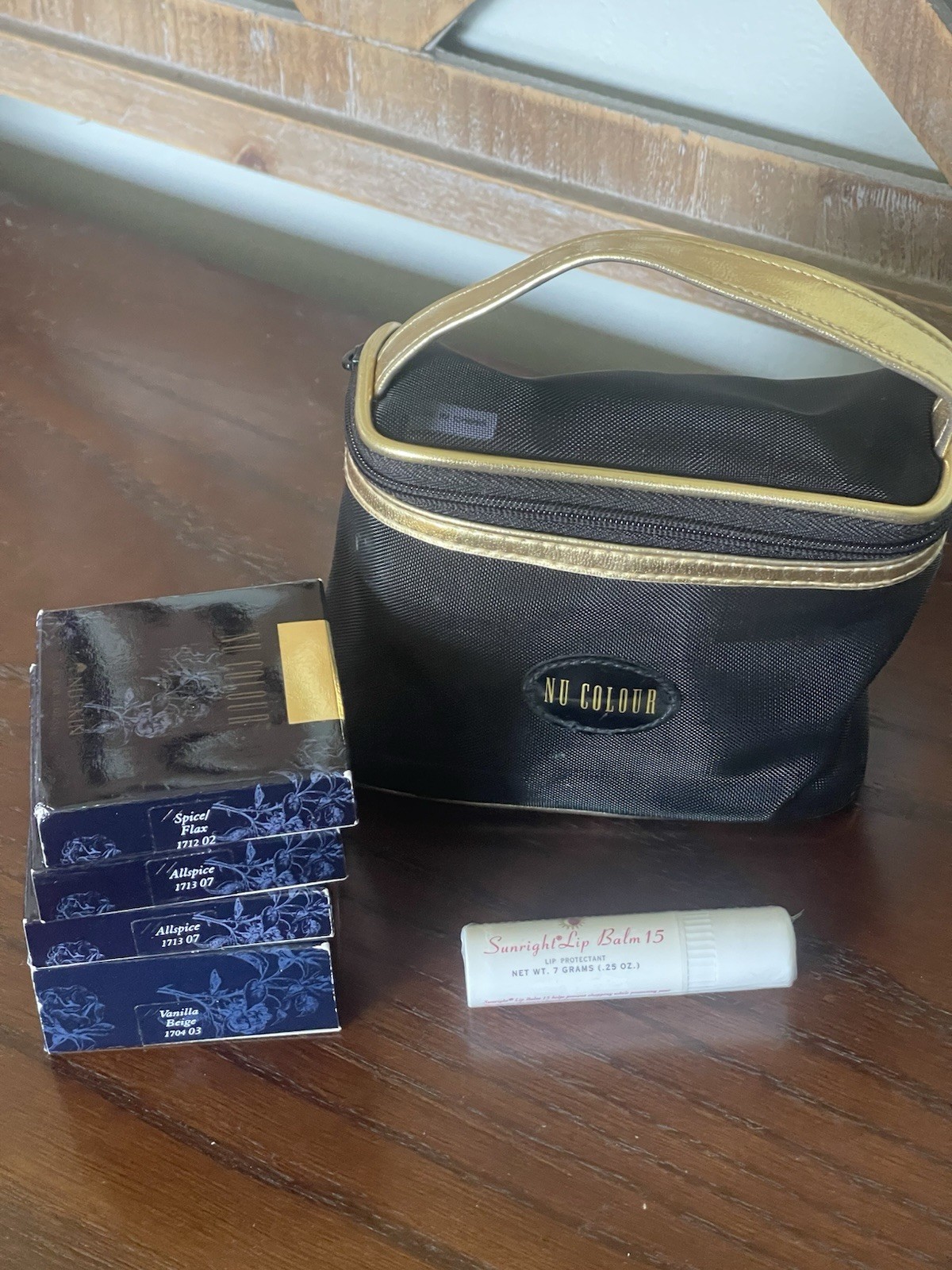 Vintage Nu Skin Nu Colour Makeup Lot Powder Eye Shadows Cosmetic Bag NOS Sealed