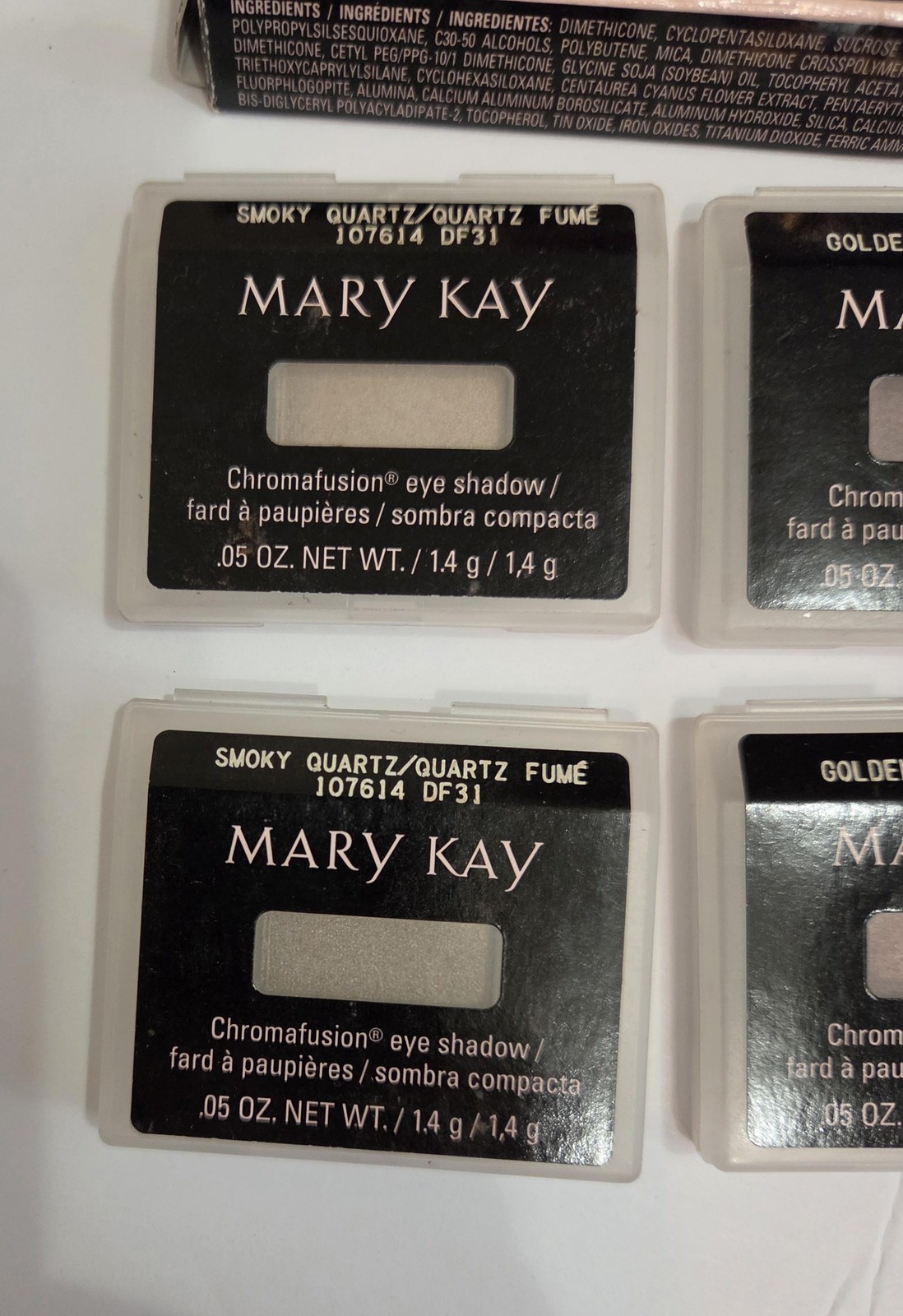 Mary Kay Chromafusion Eyeshadow Lot Smoky Quartz Golden Mauve Full Size Italy