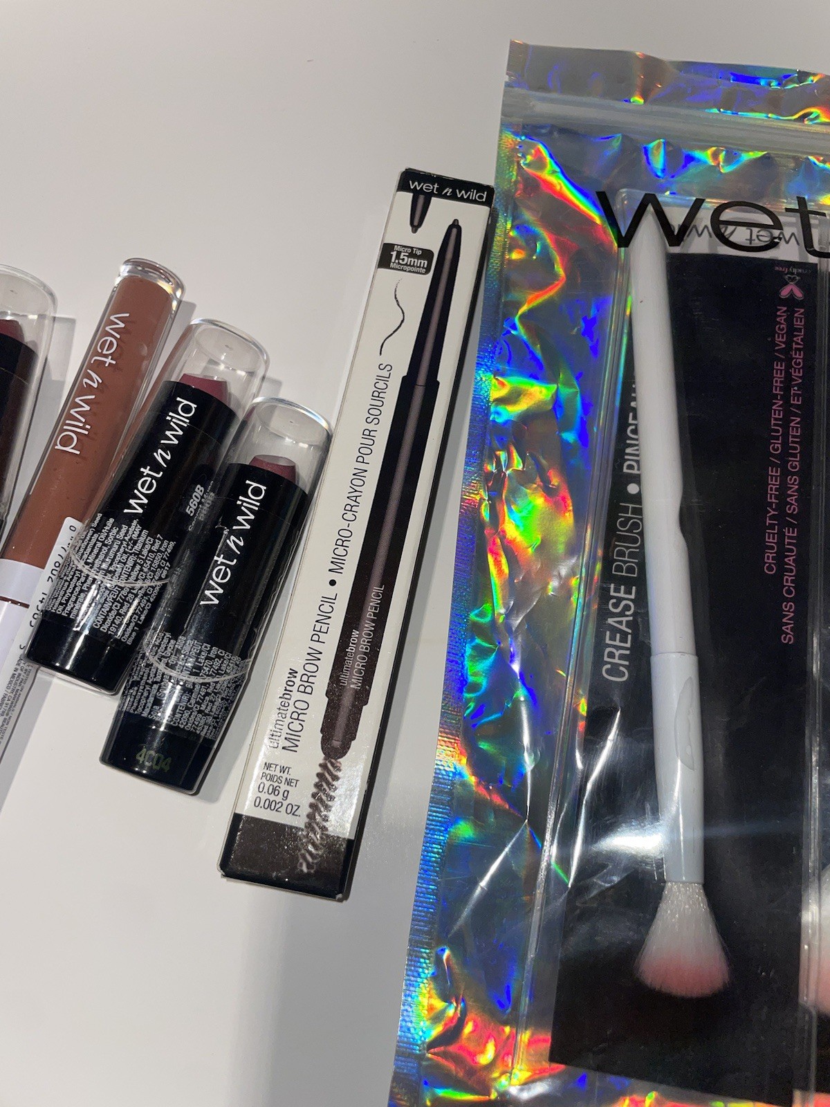 Deluxe Makeup Lot wet n’ wild Lipsticks,Makeup Brushes,Brow Pencil,Mini Mascara
