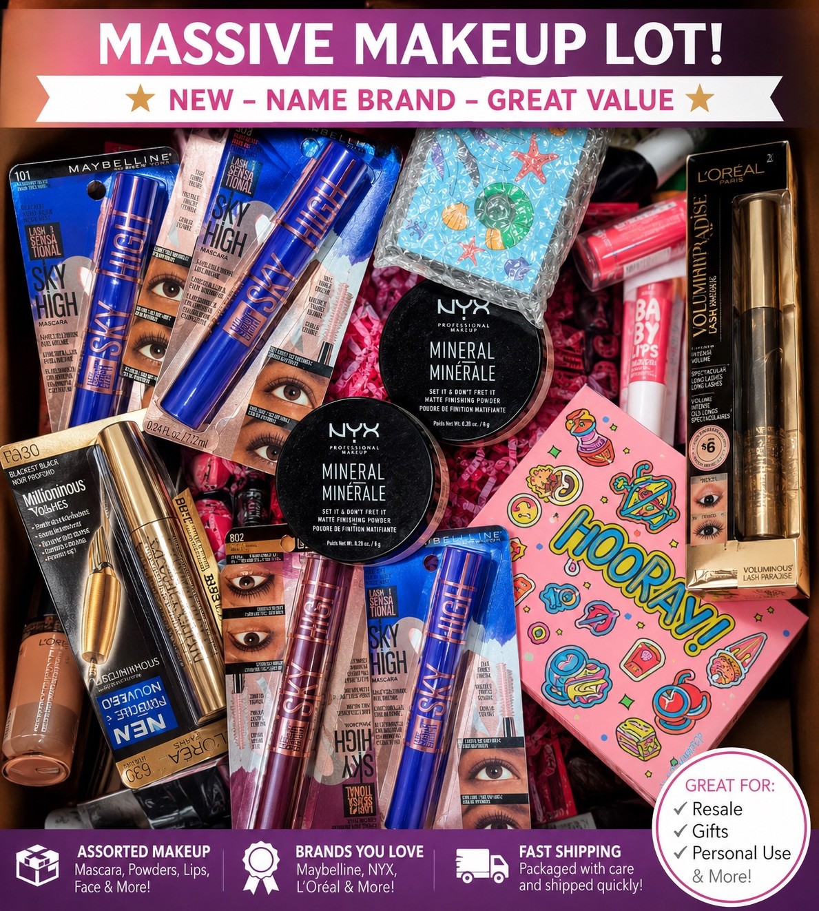 Bulk Makeup Lot | New Brand Name Cosmetics | Perfect for Resale | 84 items