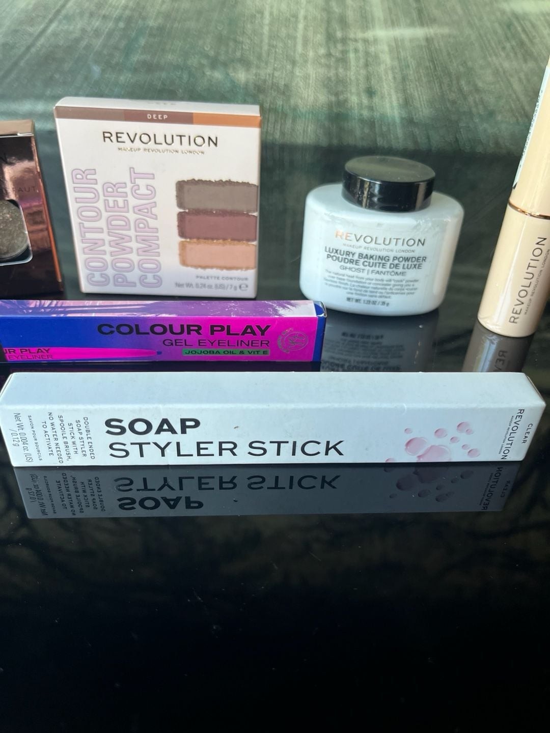 Makeup Revolution Beauty Bundle 6 Pc Contour Powder Brow Soap Eyeliner Makeup