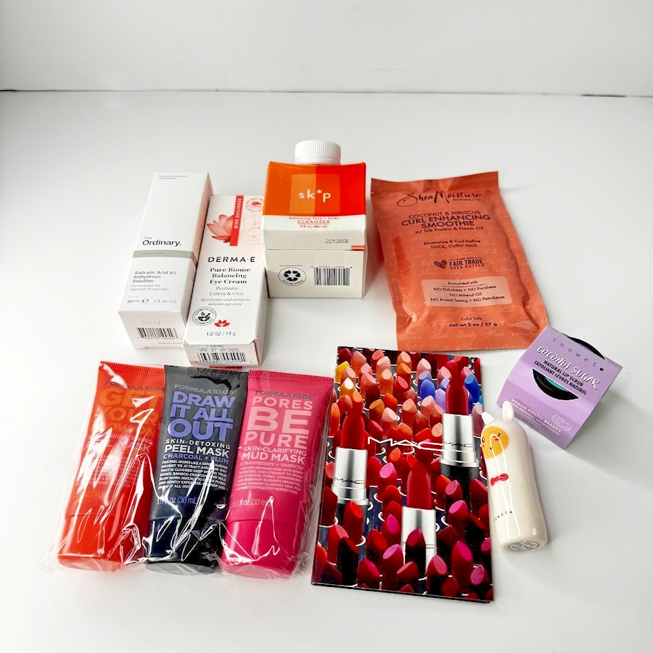 Lot of 10 Deluxe / Travel Size Hair, Skin Care, Makeup Beauty Product Samples