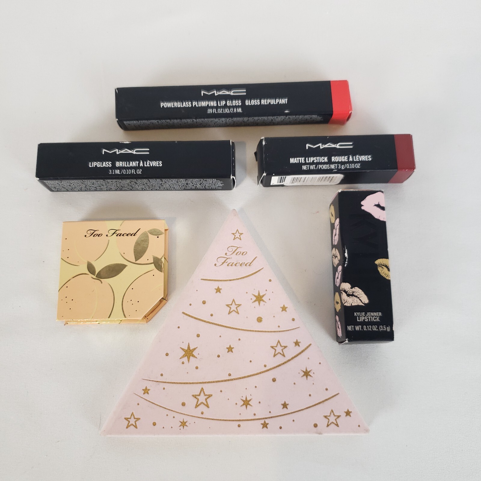 High End Makeup Lot of 6 Lipstick Plumping Gloss Blush Duo Too Faced MAC Jenner